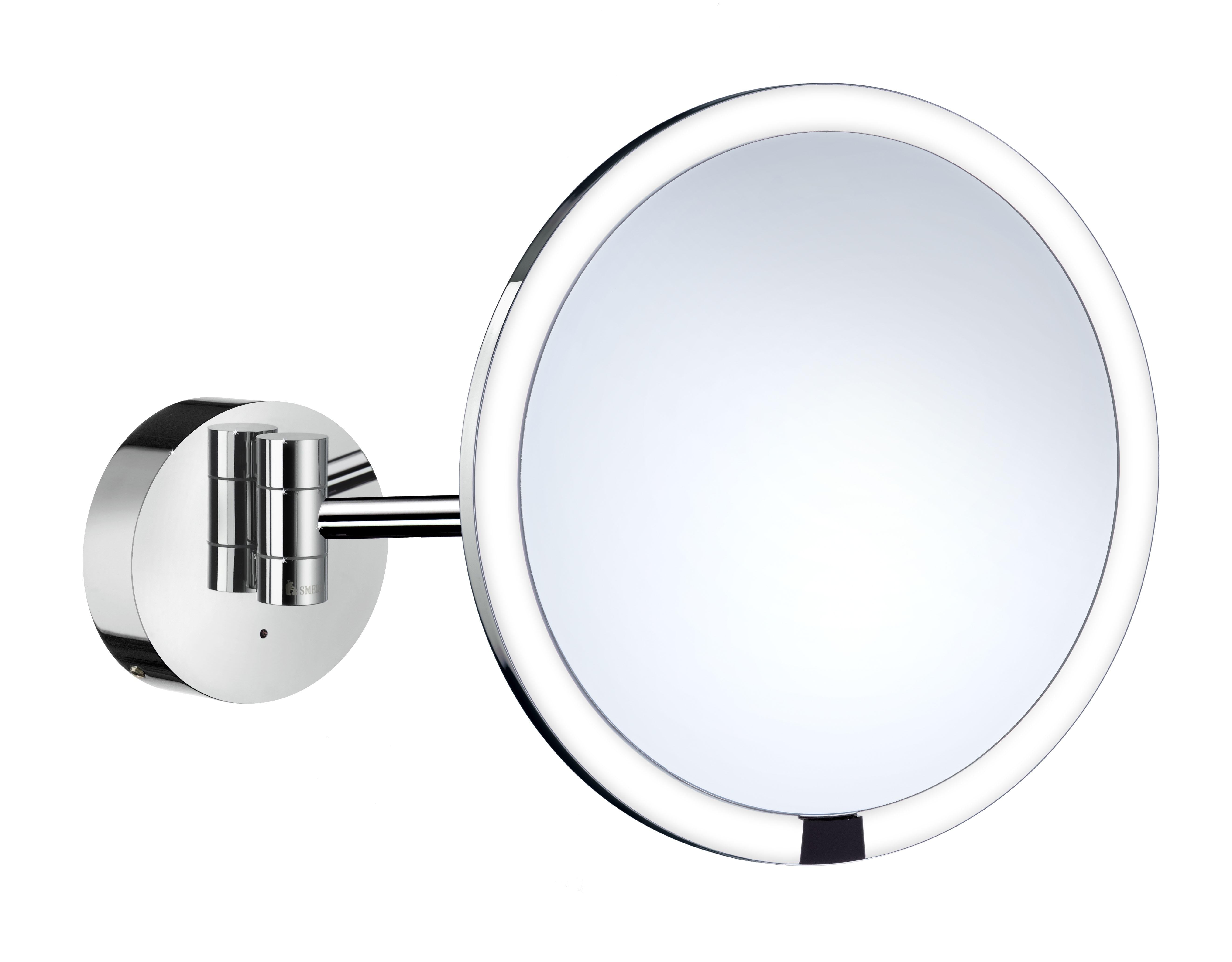 polished chrome make-up mirror