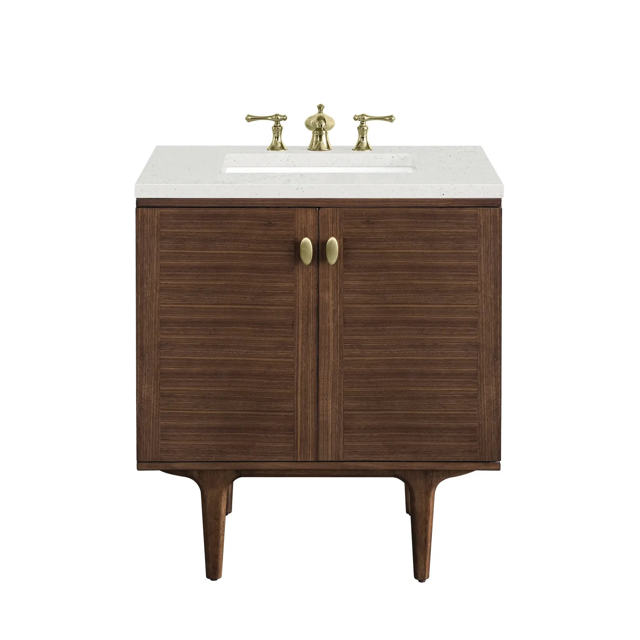 James Martin Amberly 30" Single Vanity Set - Mid-Century Walnut by James Martin Vanities