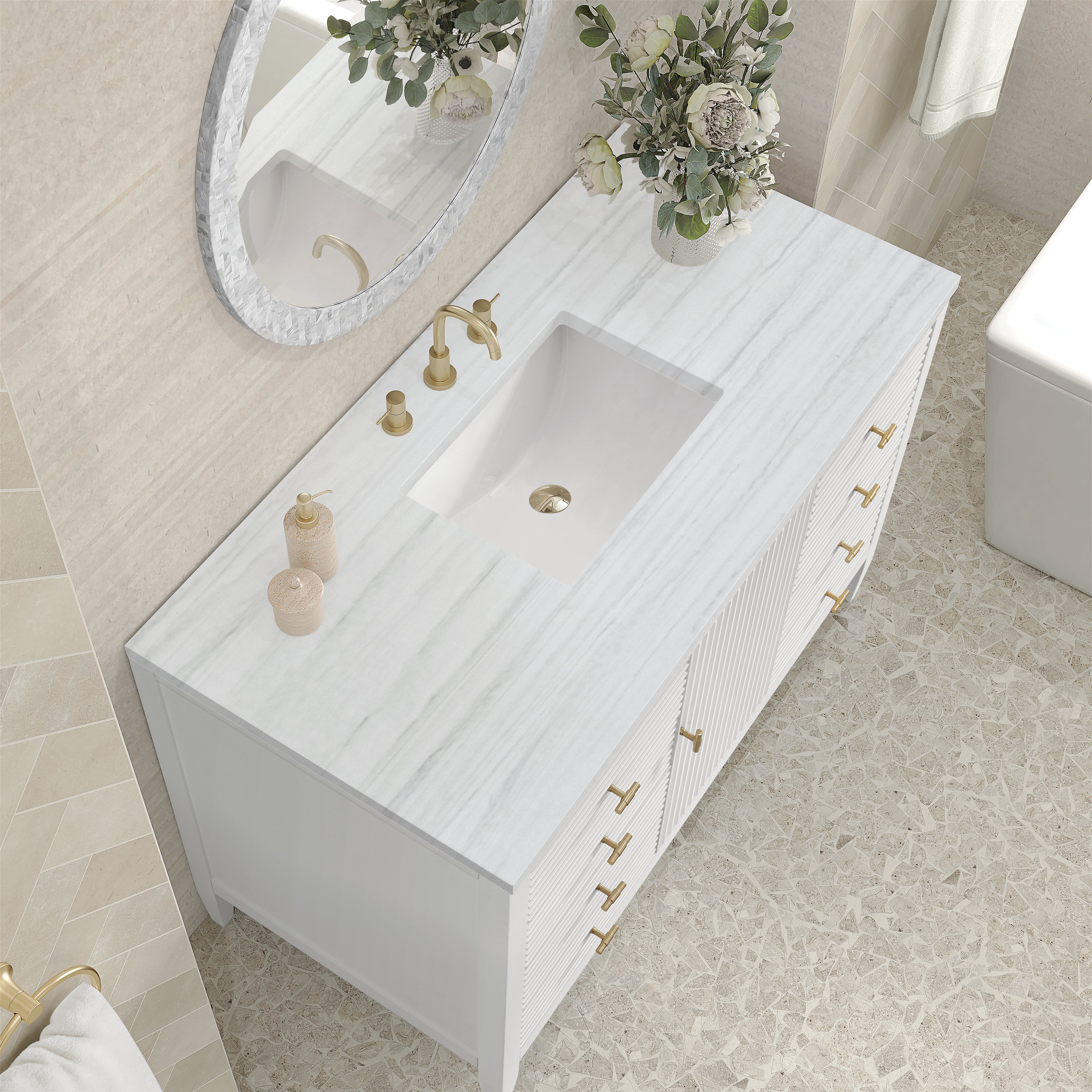arctic fall solid surface top vanity