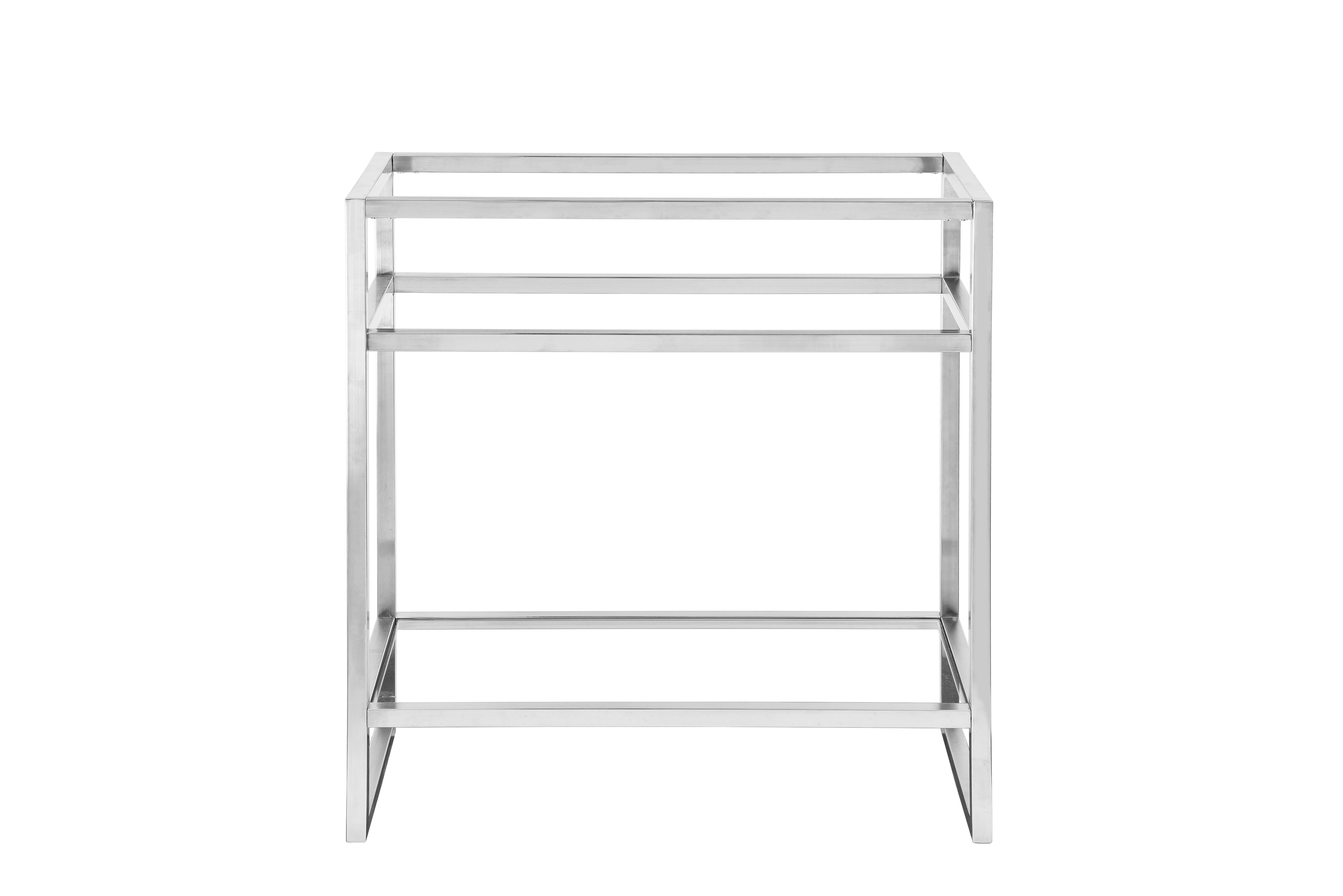 brushed nickel console base