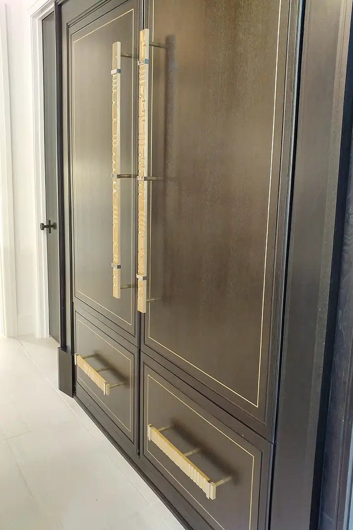 satin brass pull