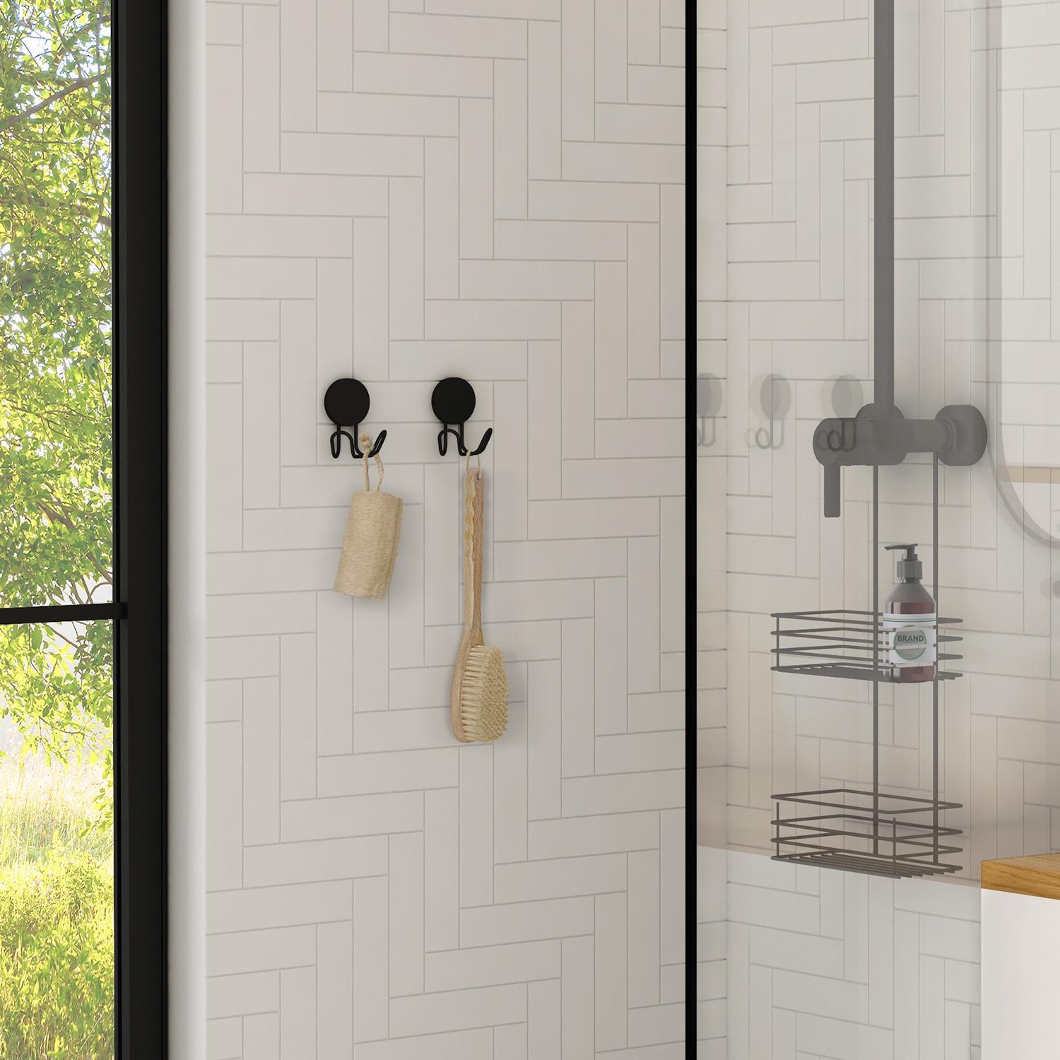 polished chrome double hook