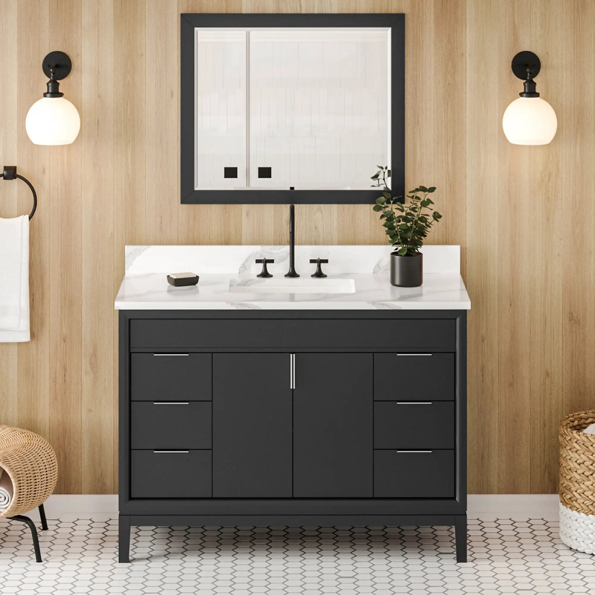 Jeffrey Alexander 48" Theodora Vanity Set by Jeffrey Alexander