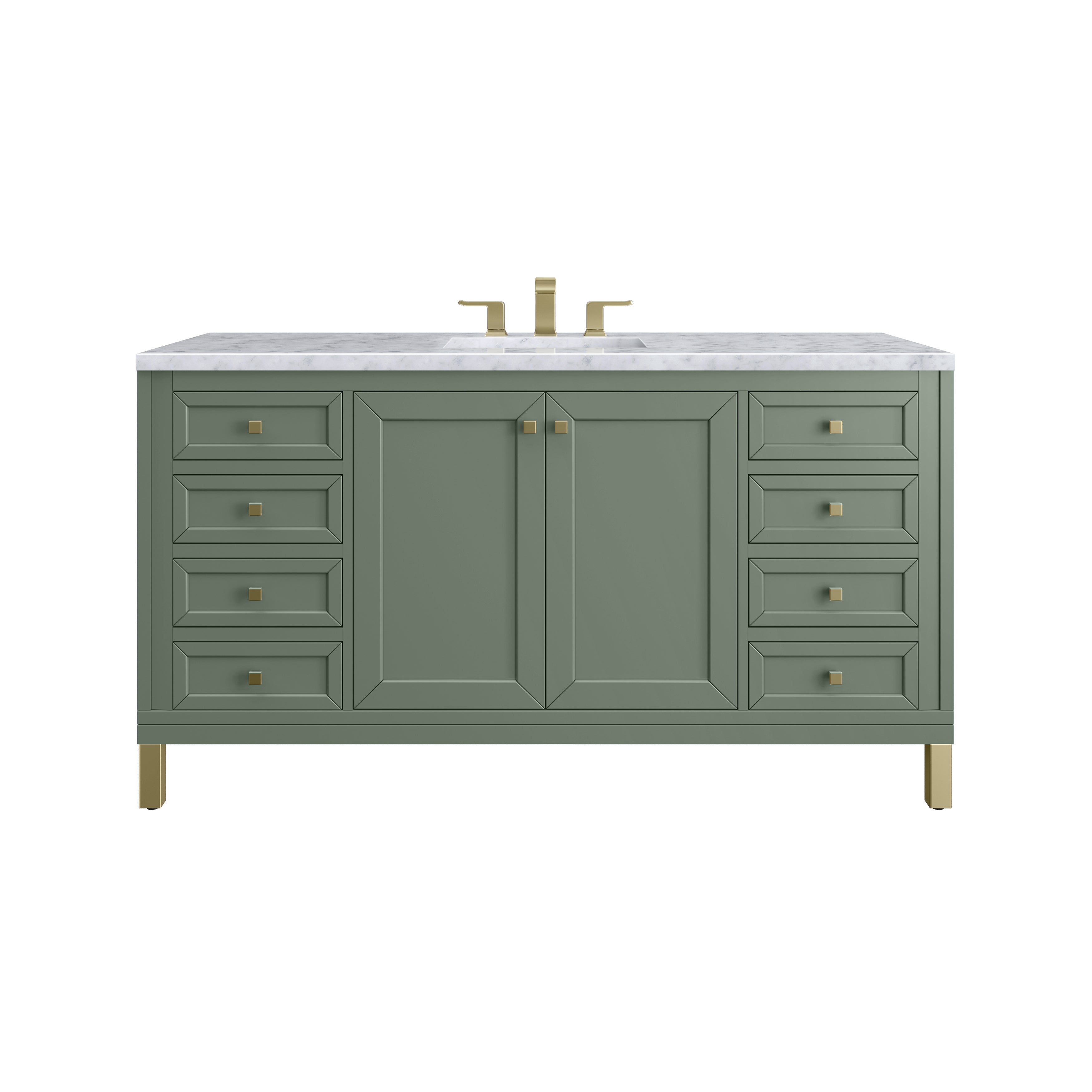 James Martin Vanities Chicago 60" Single Vanity - Smokey Celadon