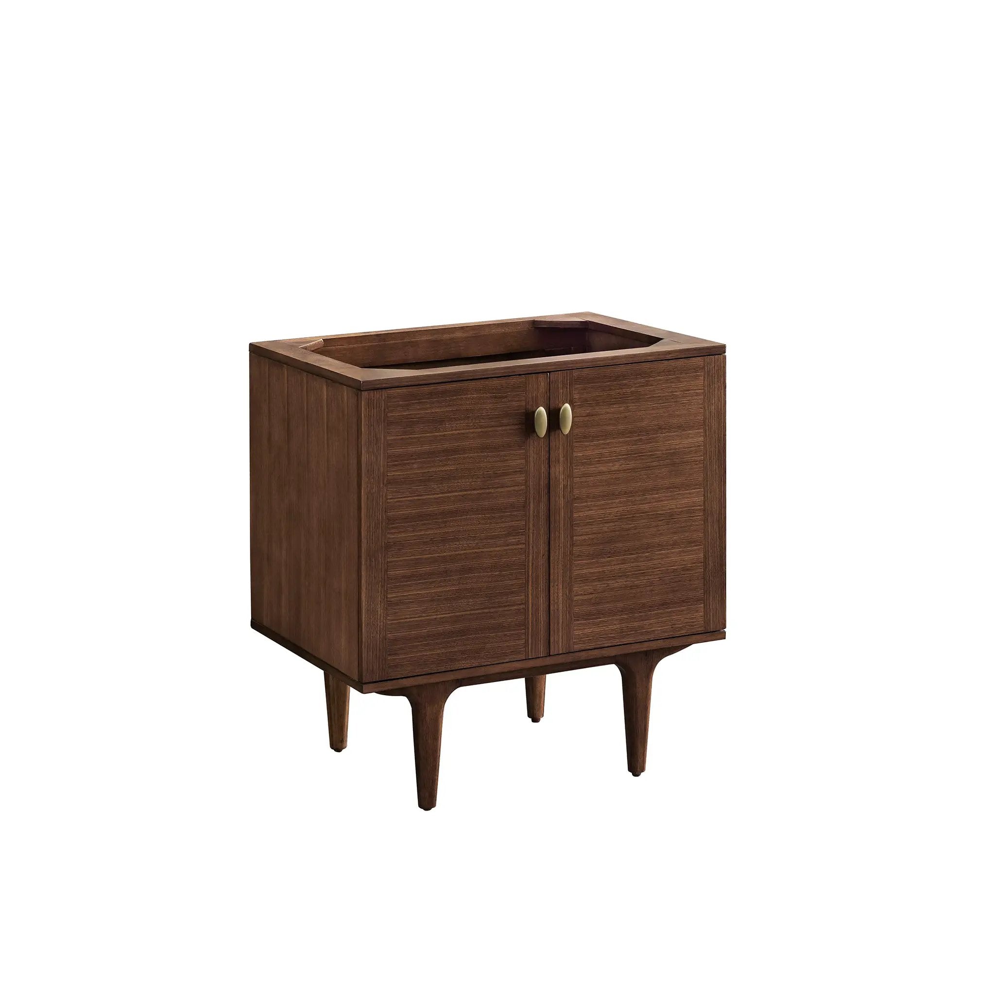 mid-century walnut vanity