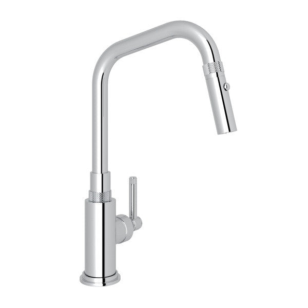 polished chrome kitchen faucet