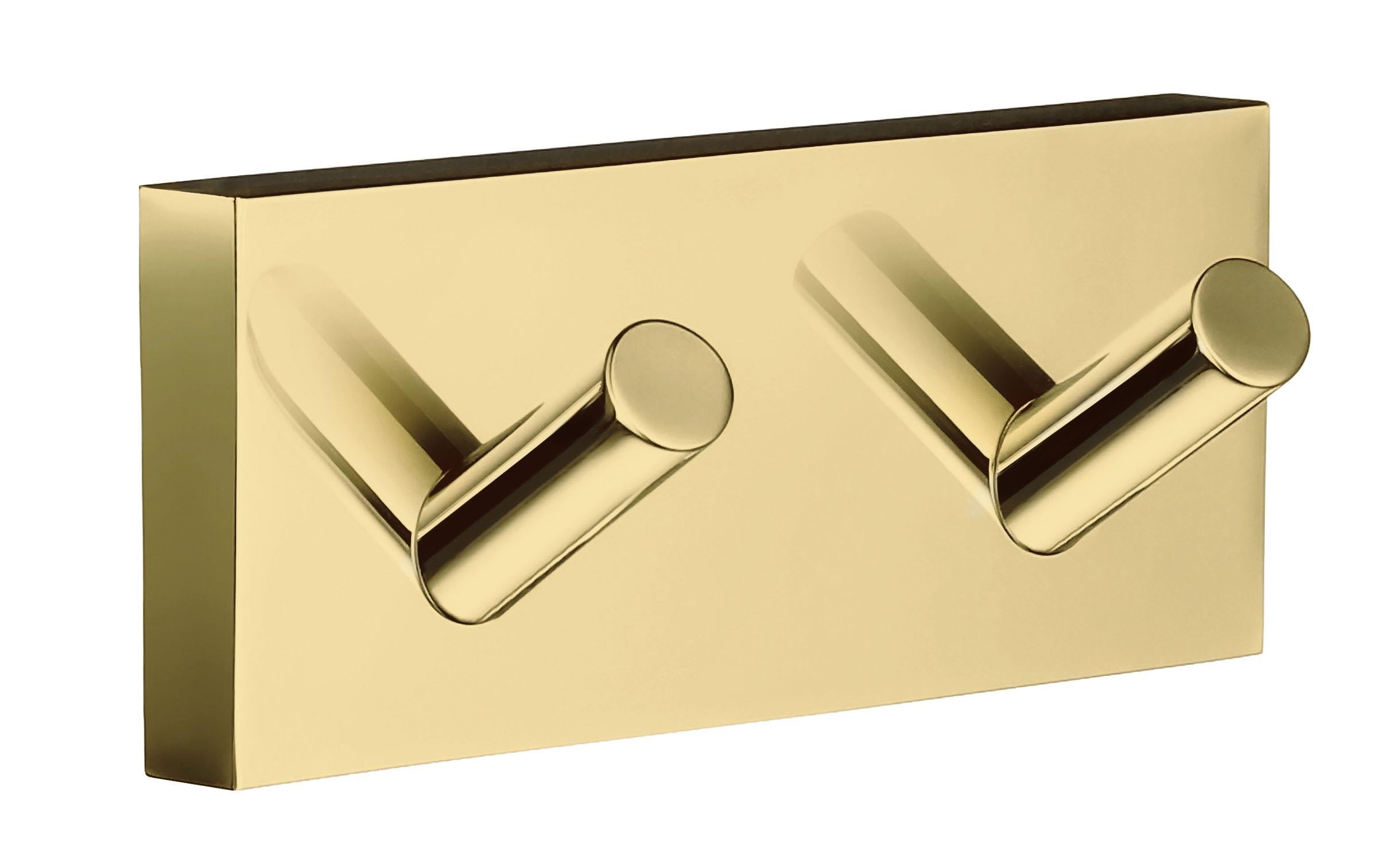 polished brass towel hook