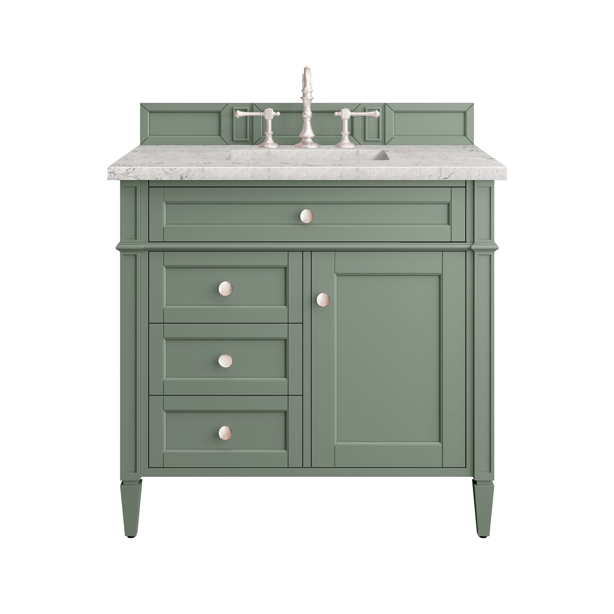 James Martin Vanities Brittany 36" Single Vanity - Smokey Celadon