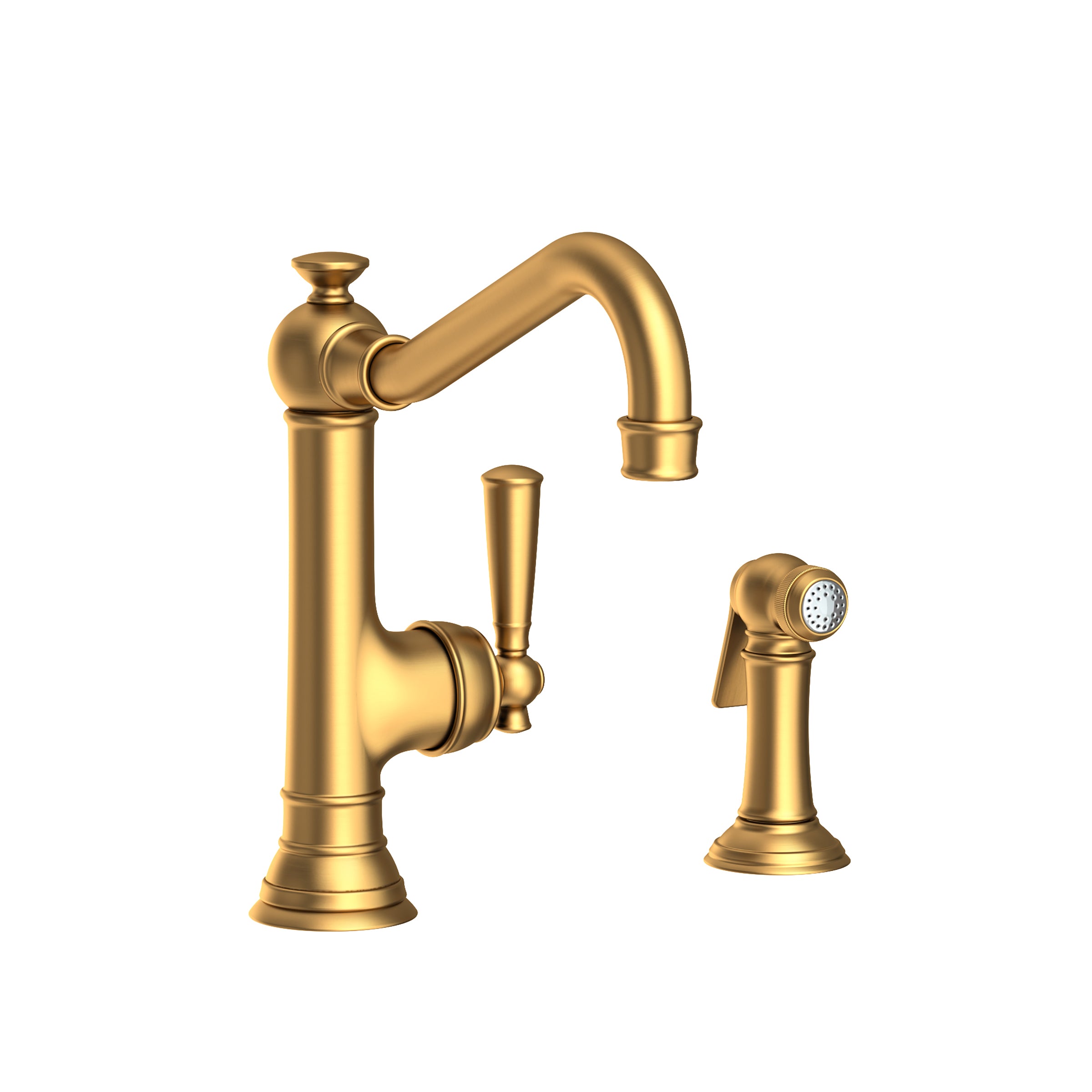 Newport Brass Jacobean Single Handle Kitchen Faucet with Side Spray