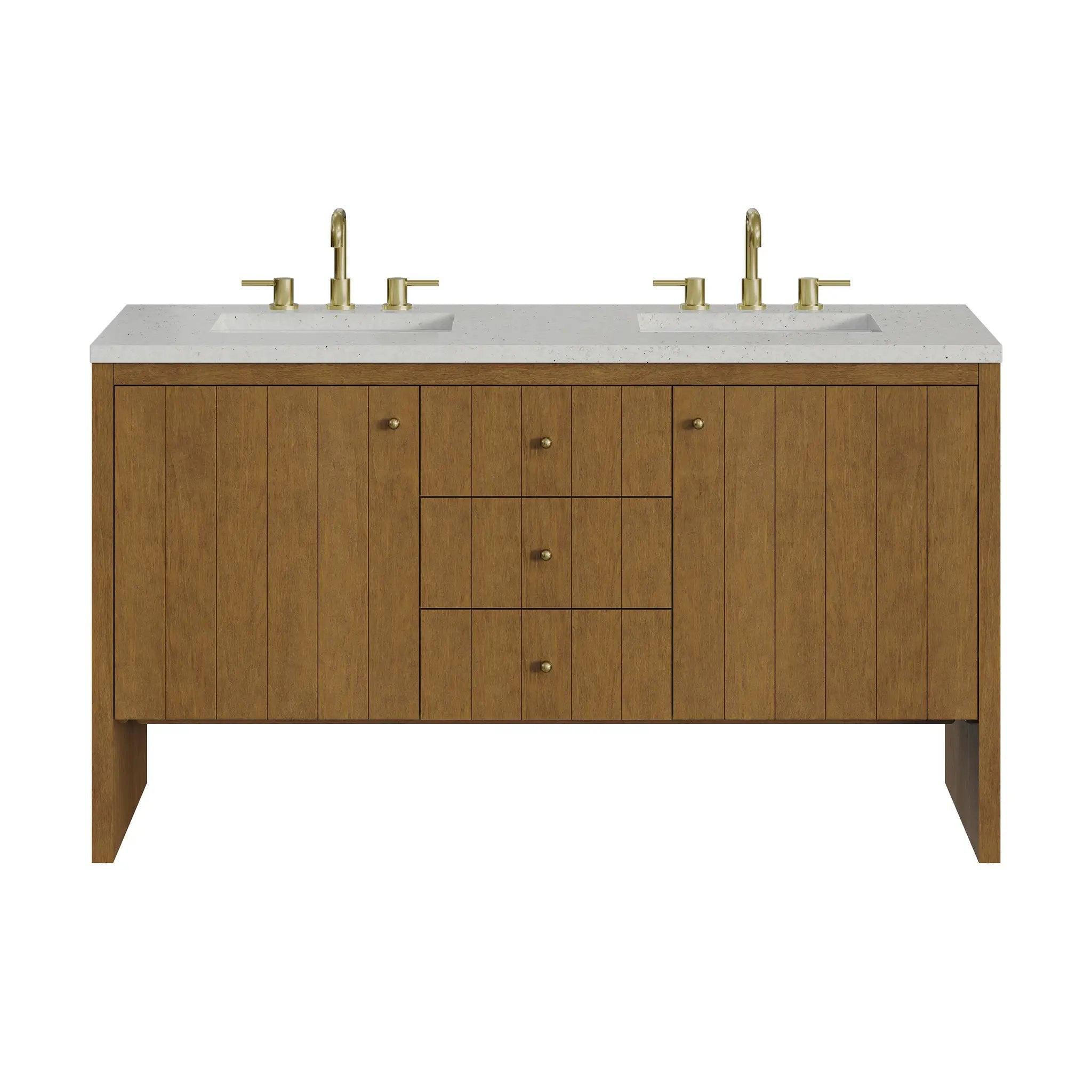 James Martin Hudson 60" Double Vanity Set - Honey Oak by James Martin Vanities