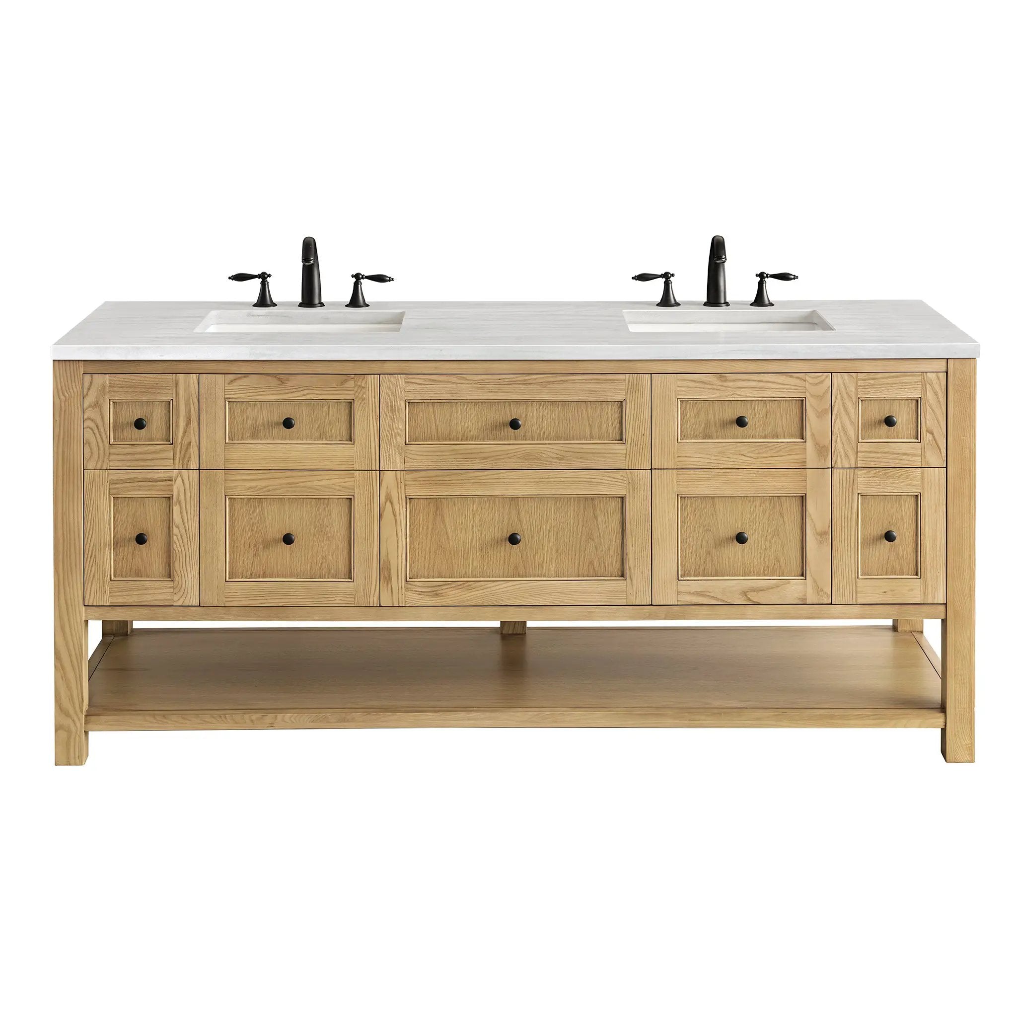 James Martin Breckenridge 72" Double Vanity Set - Light Natural Oak by James Martin Vanities