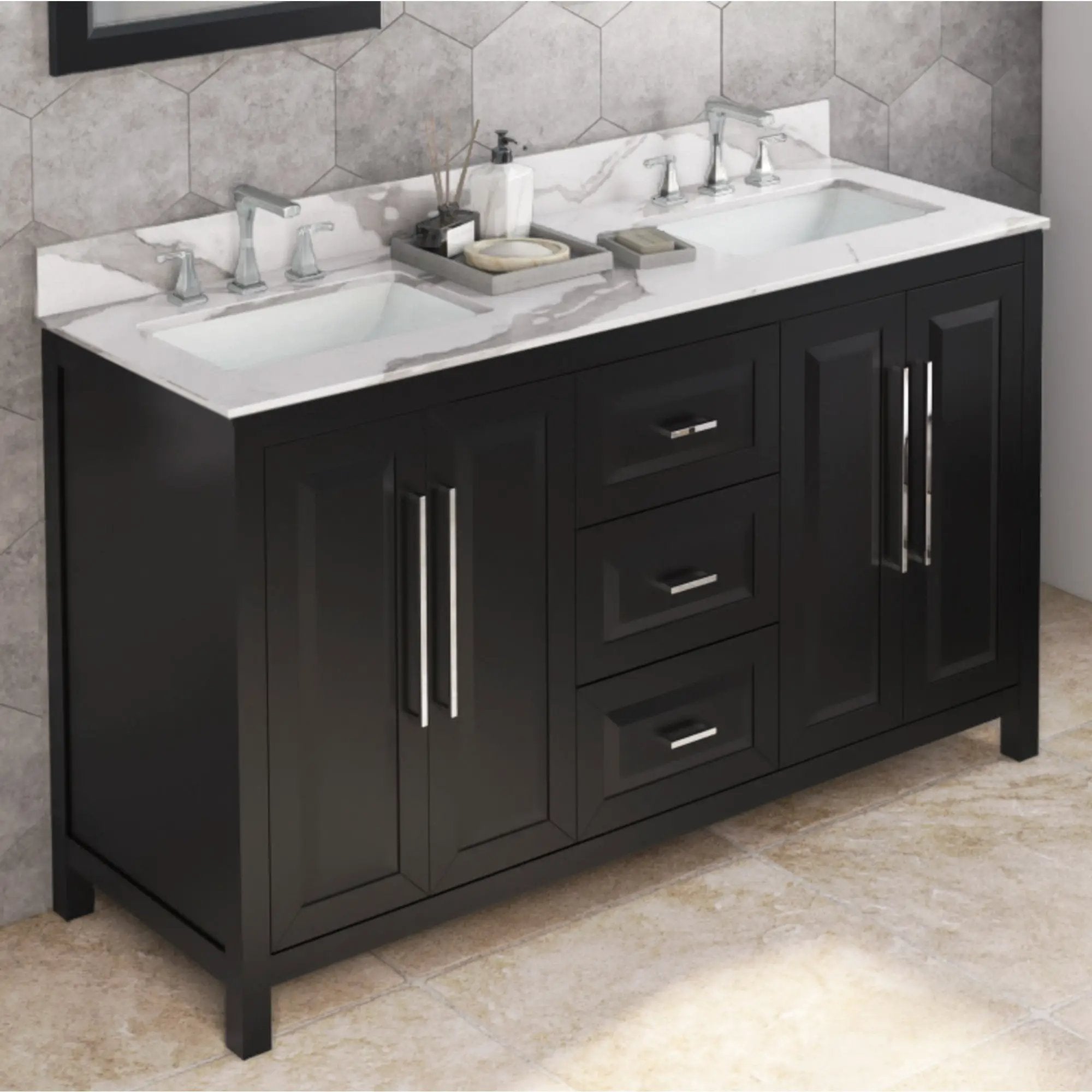 Jeffrey Alexander 60" Cade Vanity Set by Jeffrey Alexander