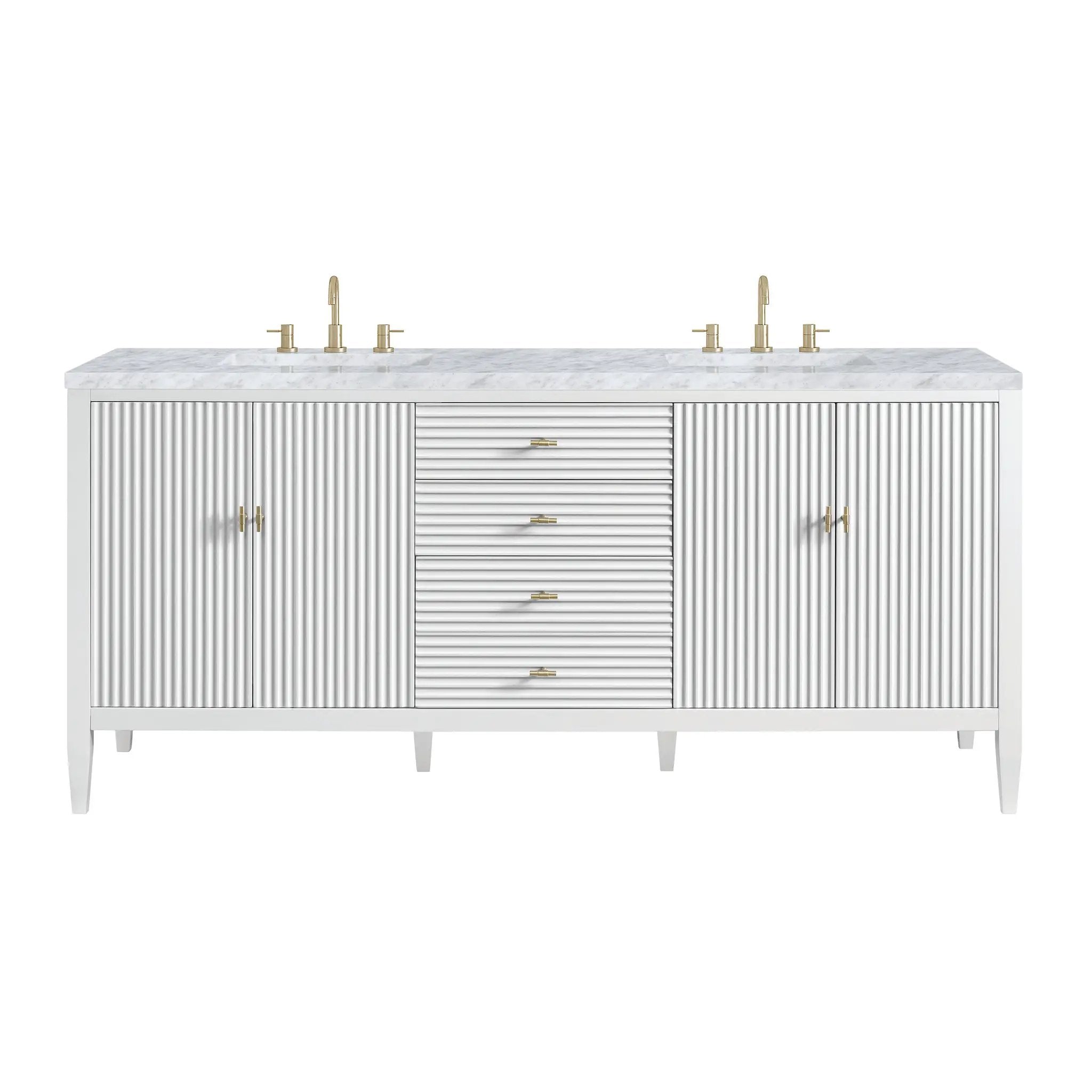 James Martin Myrrin 72" Vanity Set - Bright White by James Martin Vanities