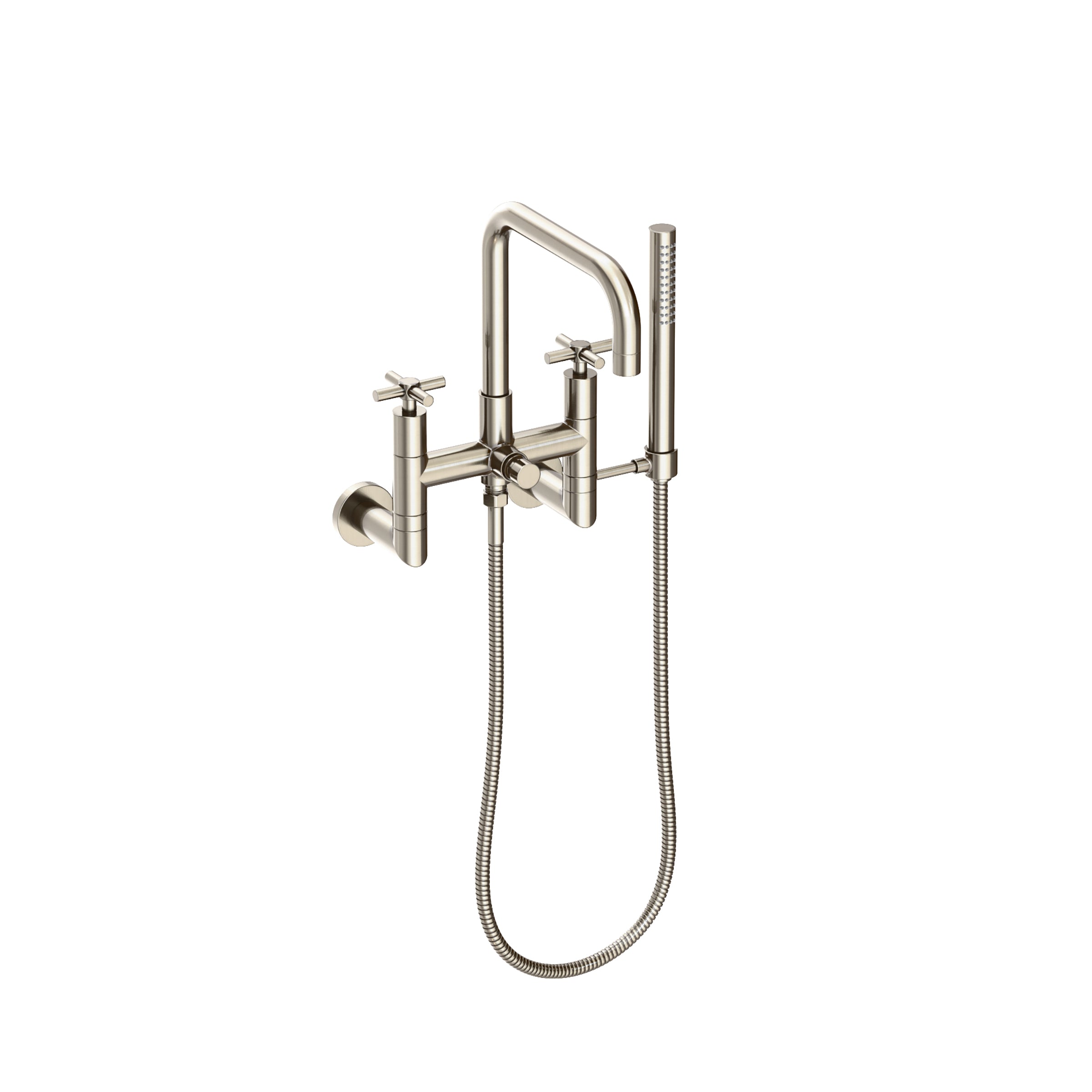 Newport Brass East Square Exposed Tub & Hand Shower Set - Wall Mount