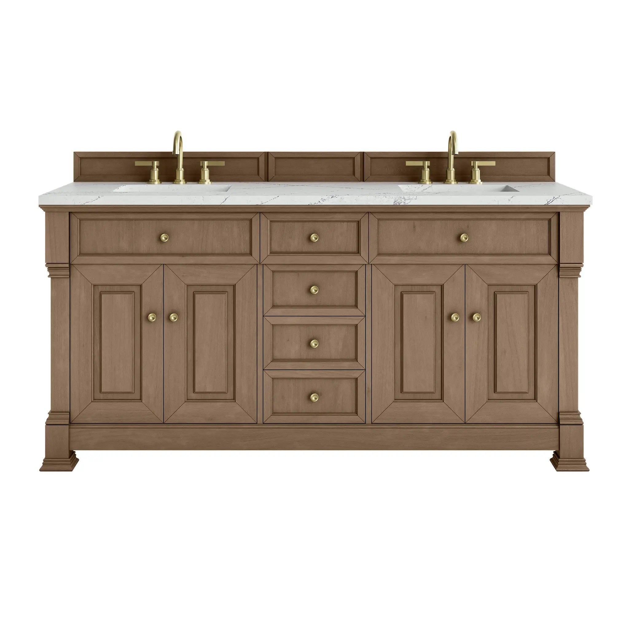 James Martin Brookfield 72" Double Vanity Set - Pecan by James Martin Vanities