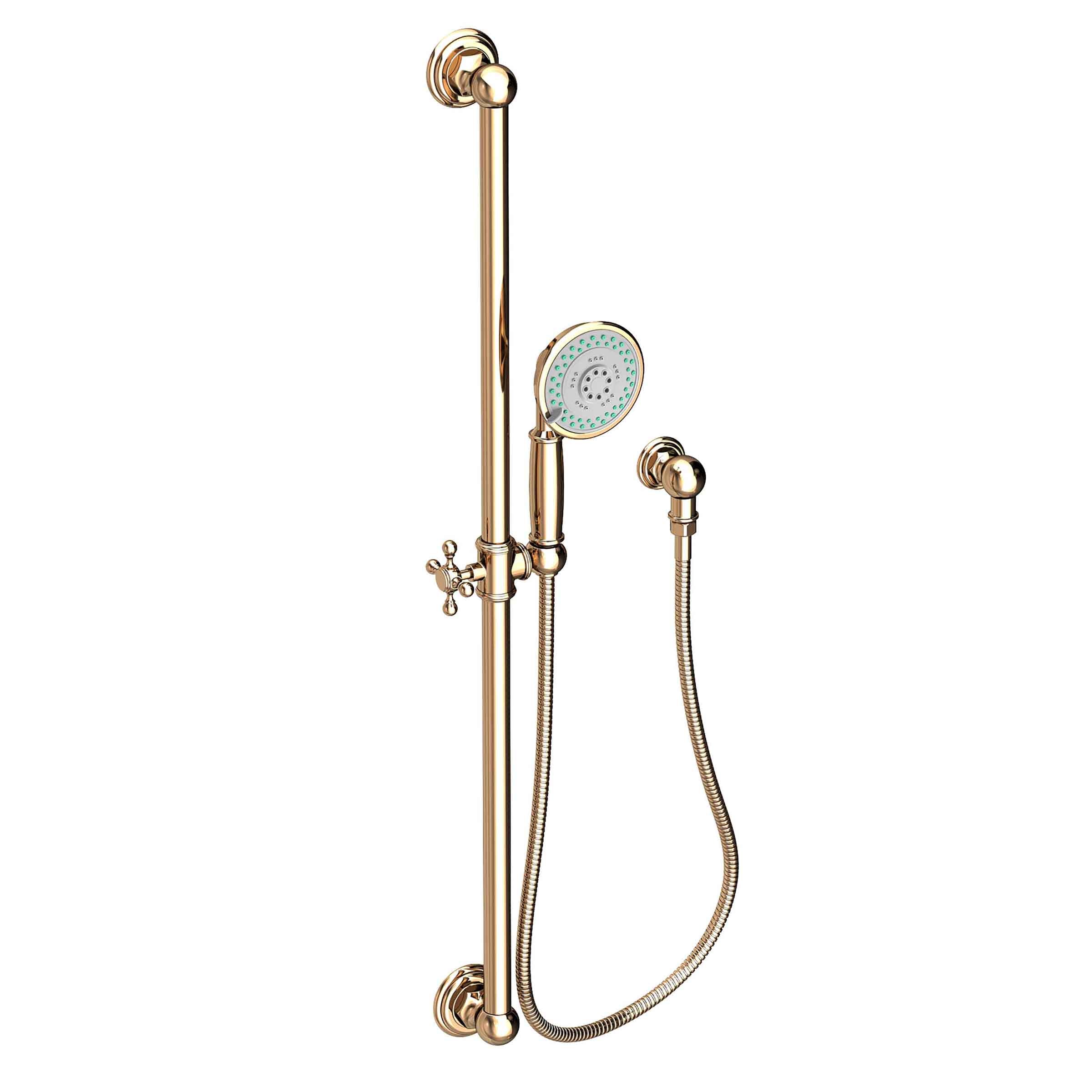 Newport Brass Tub & Shower Slide Bar with Multifunction Hand Shower Set