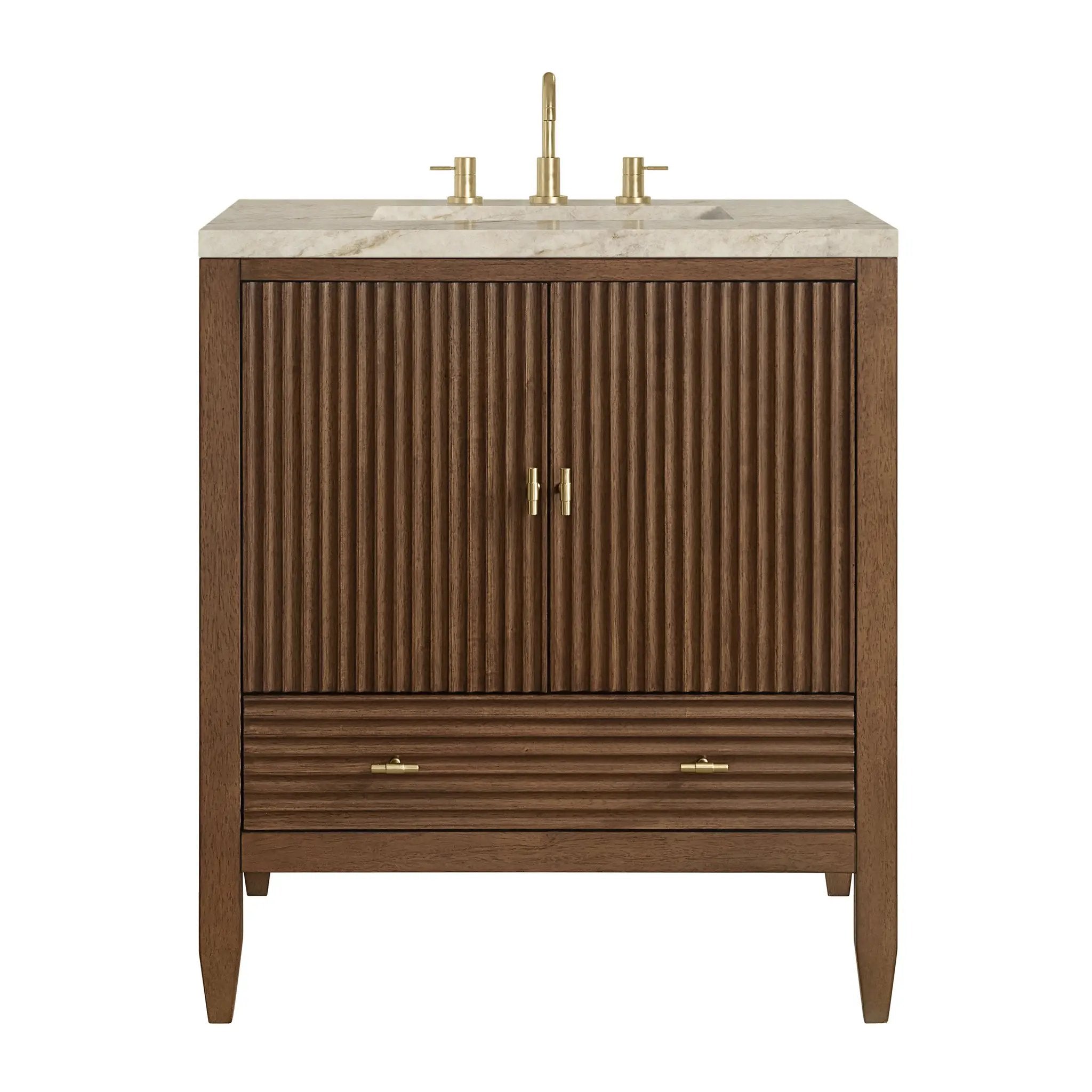 James Martin Myrrin 30" Single Vanity Set - Mid-Century Walnut by James Martin Vanities