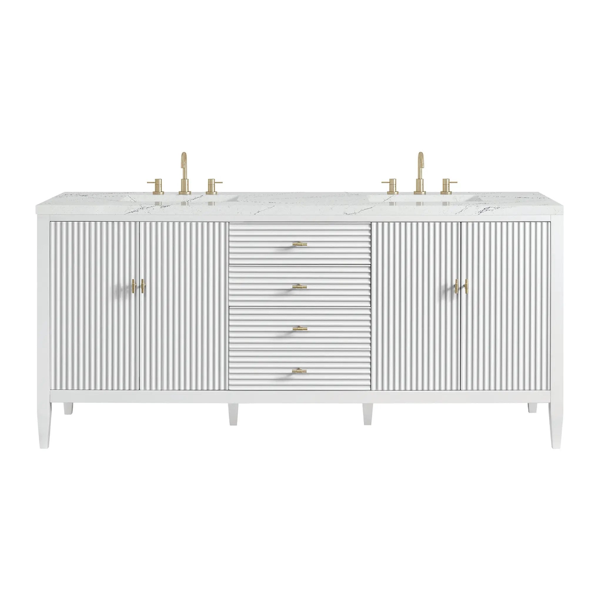 James Martin Myrrin 72" Vanity Set - Bright White by James Martin Vanities