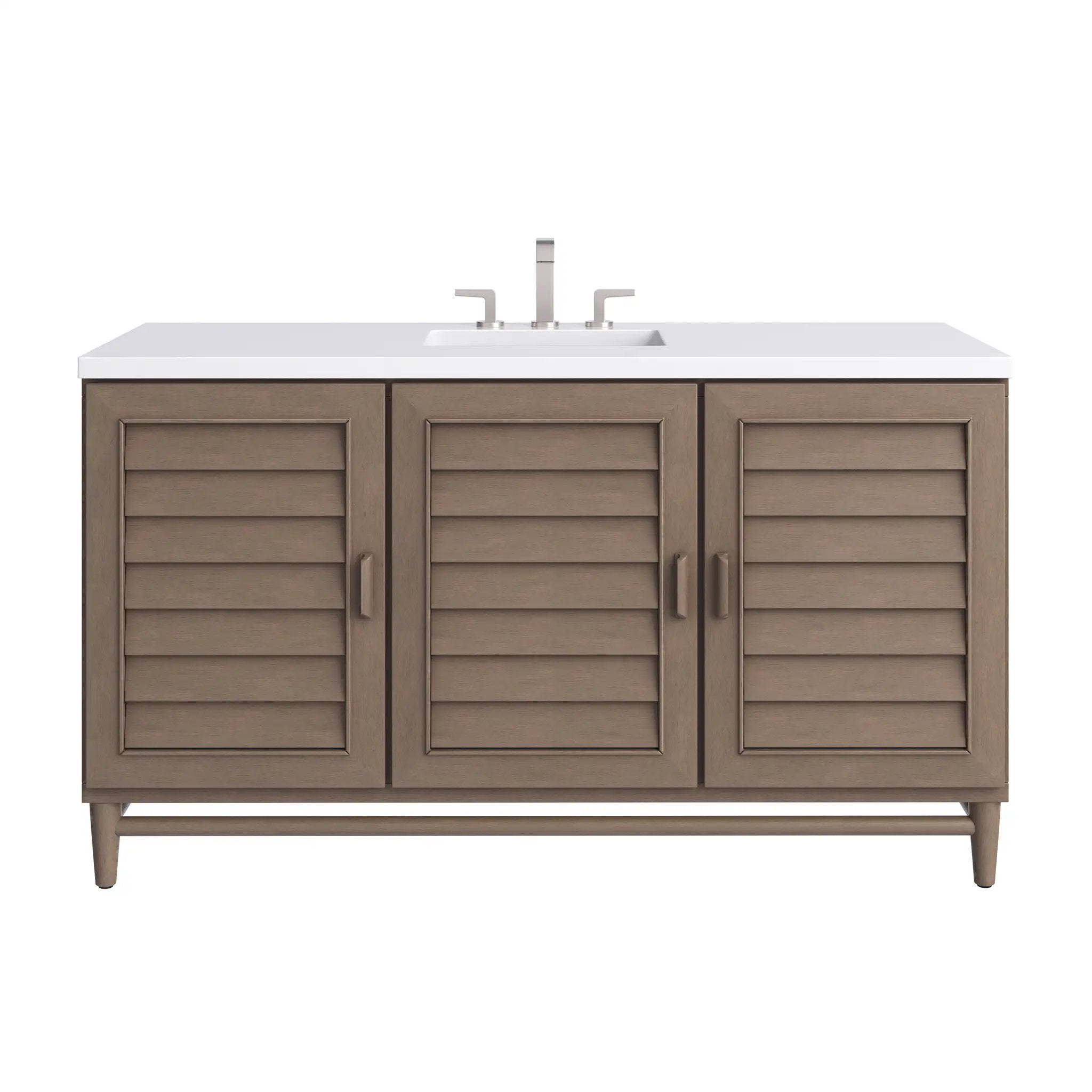 James Martin Portland 60" Single Vanity Set - Whitewashed Walnut by James Martin Vanities