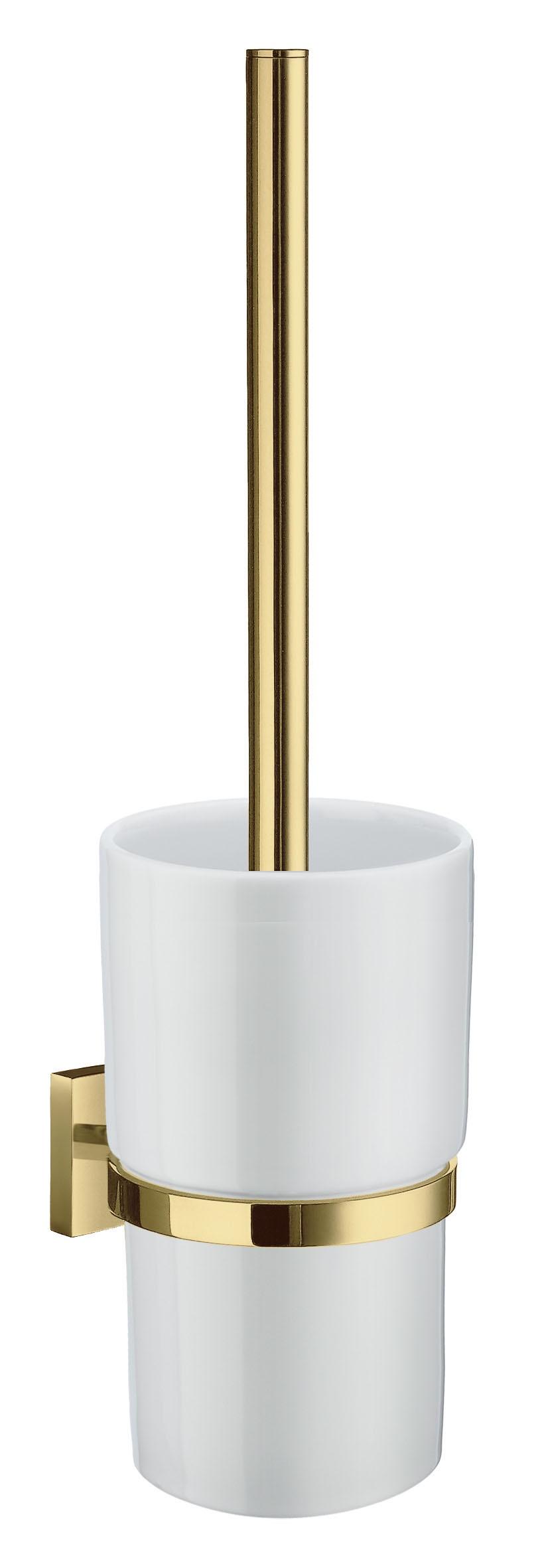 polished brass toilet brush