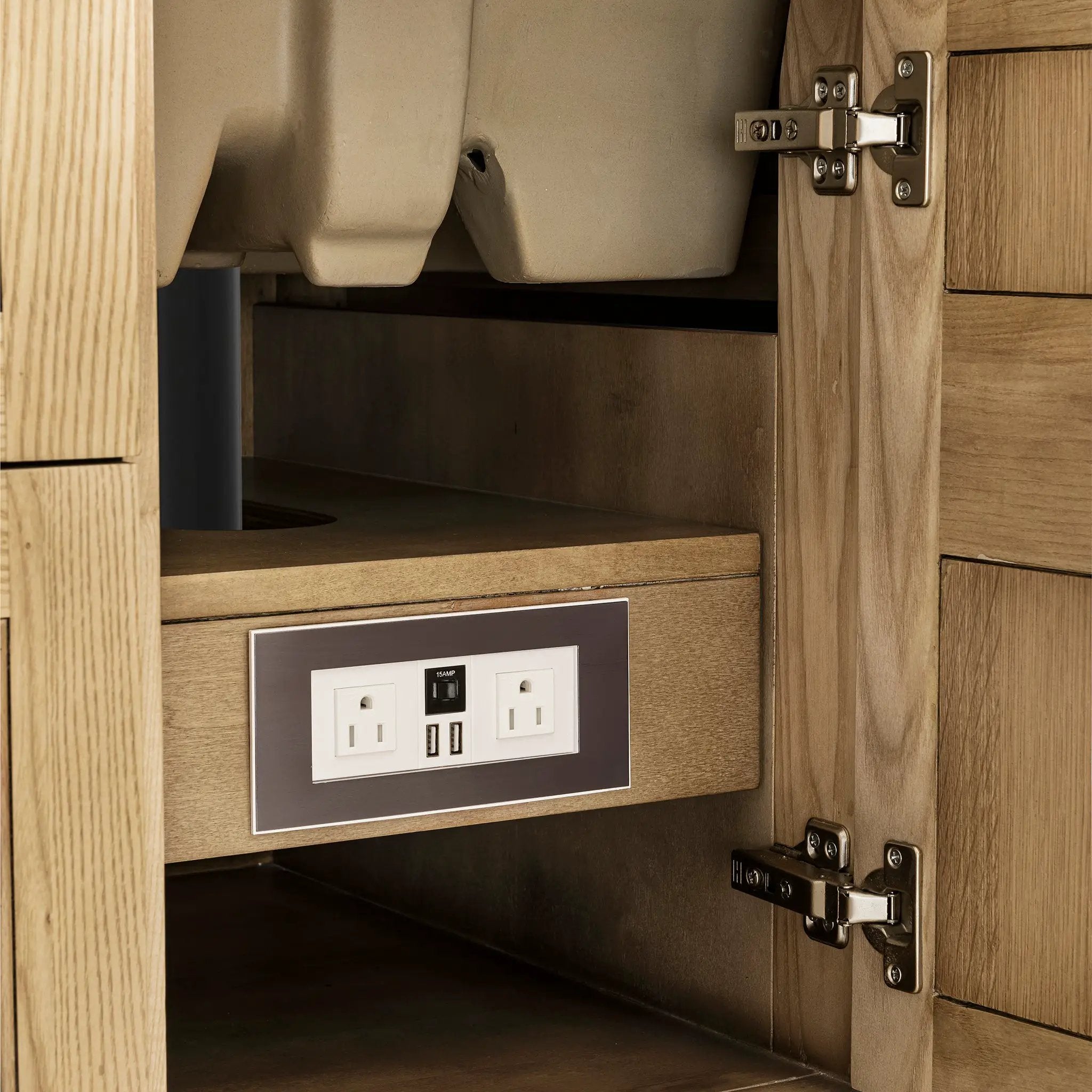 light natural oak vanity