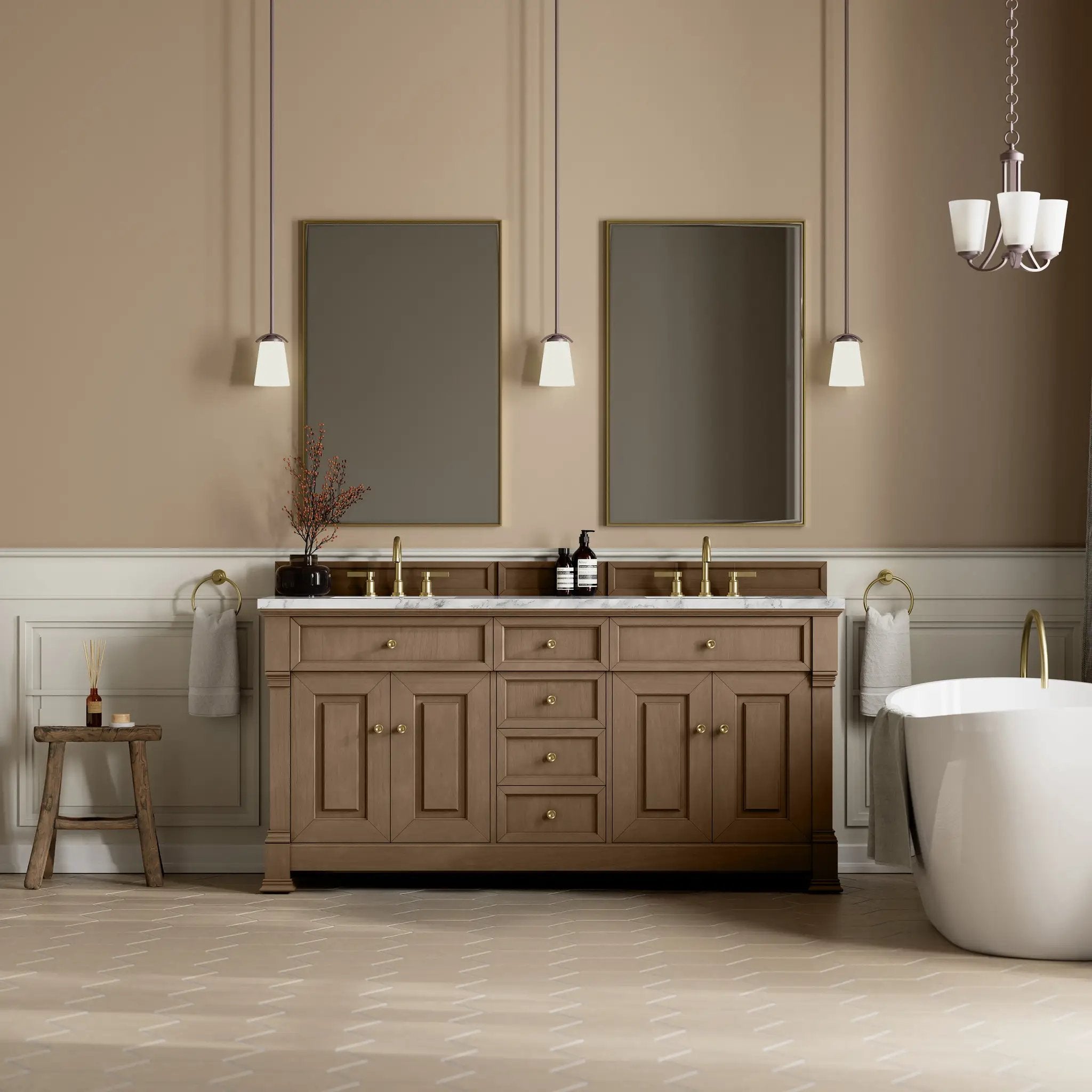 pecan vanity