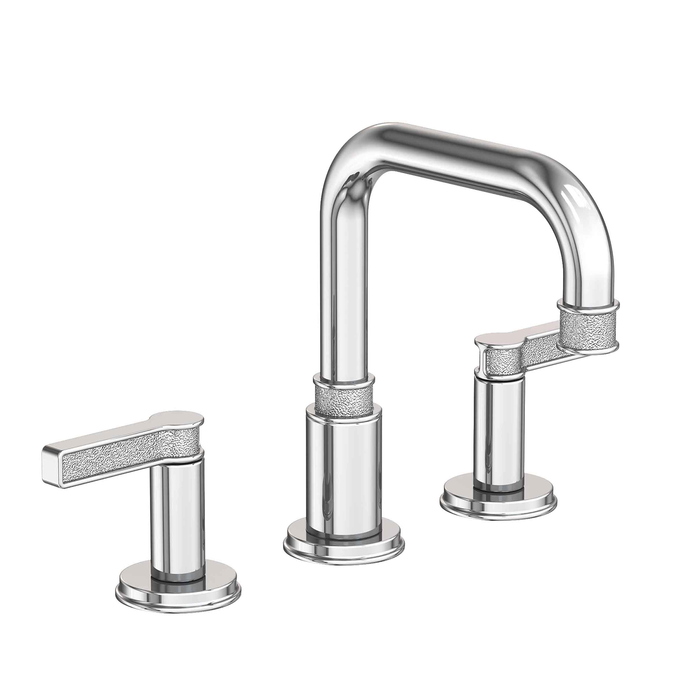 polished chrome lavatory faucet