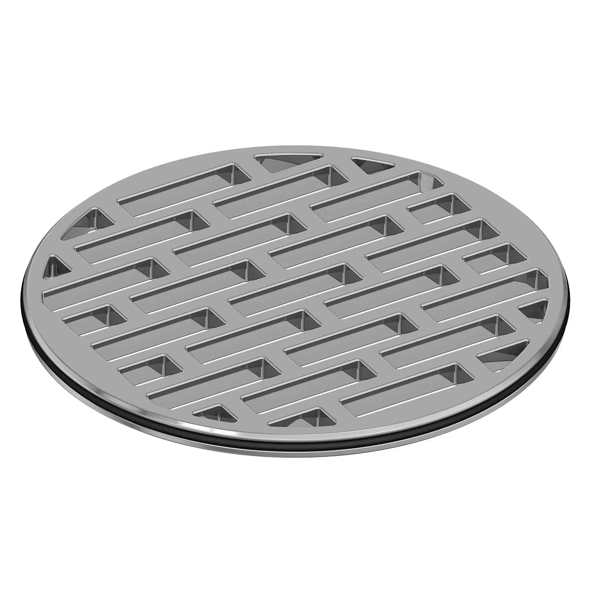 polished chrome shower drain