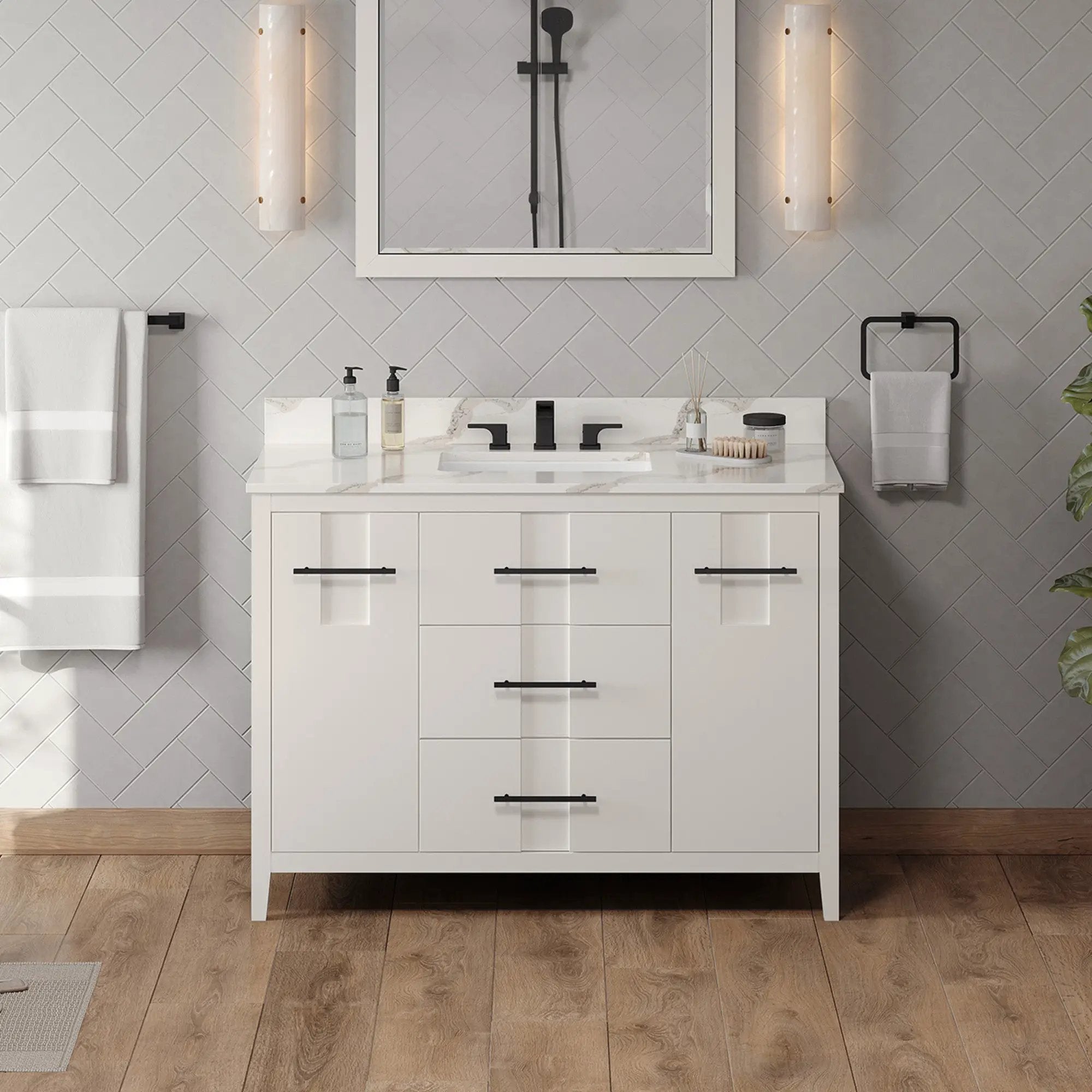 Jeffrey Alexander 48" Katara Vanity Set by Jeffrey Alexander