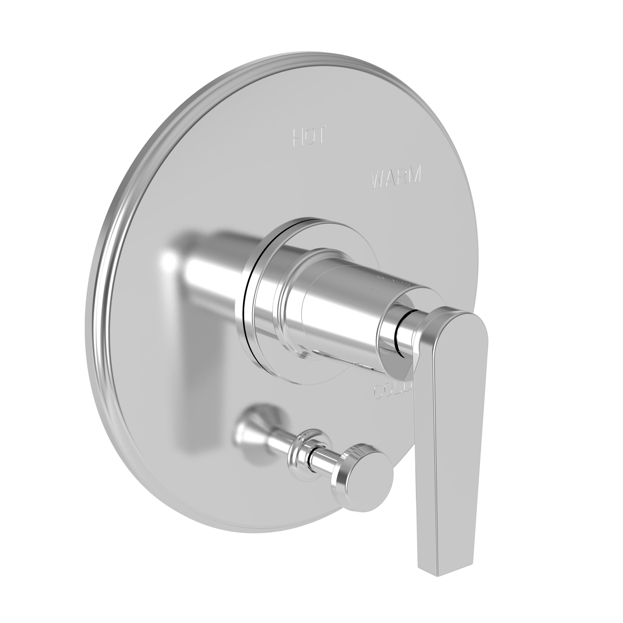 polished chrome shower diverter plate