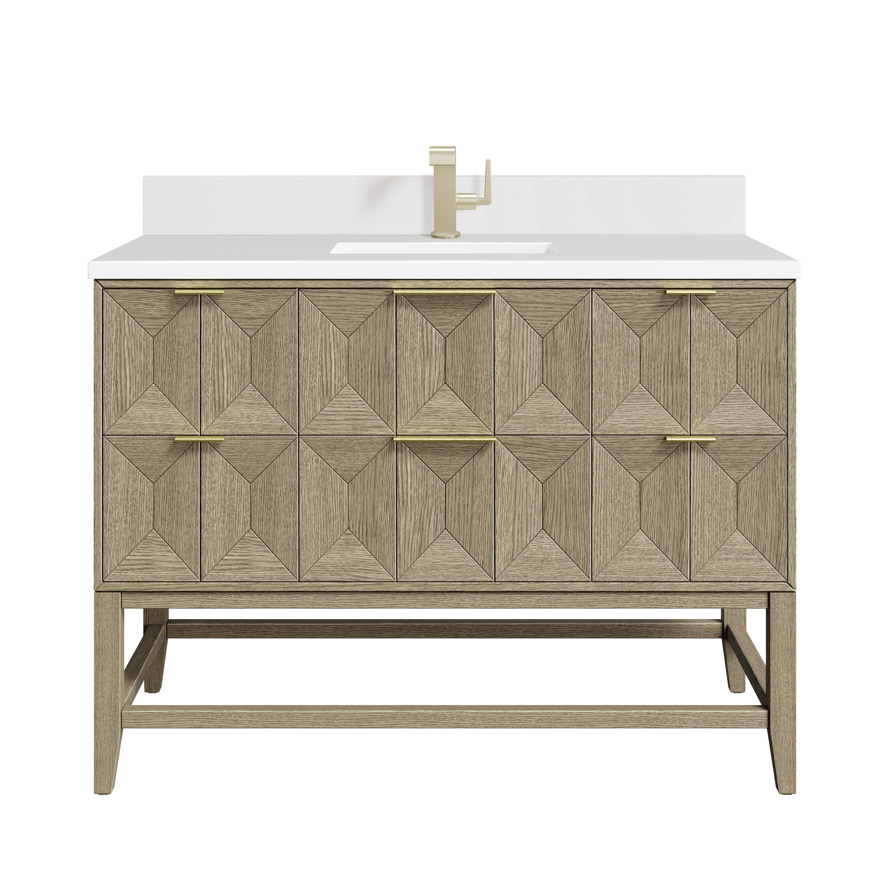 James Martin Vanities Emmeline 48" Single Vanity - Pebble Oak