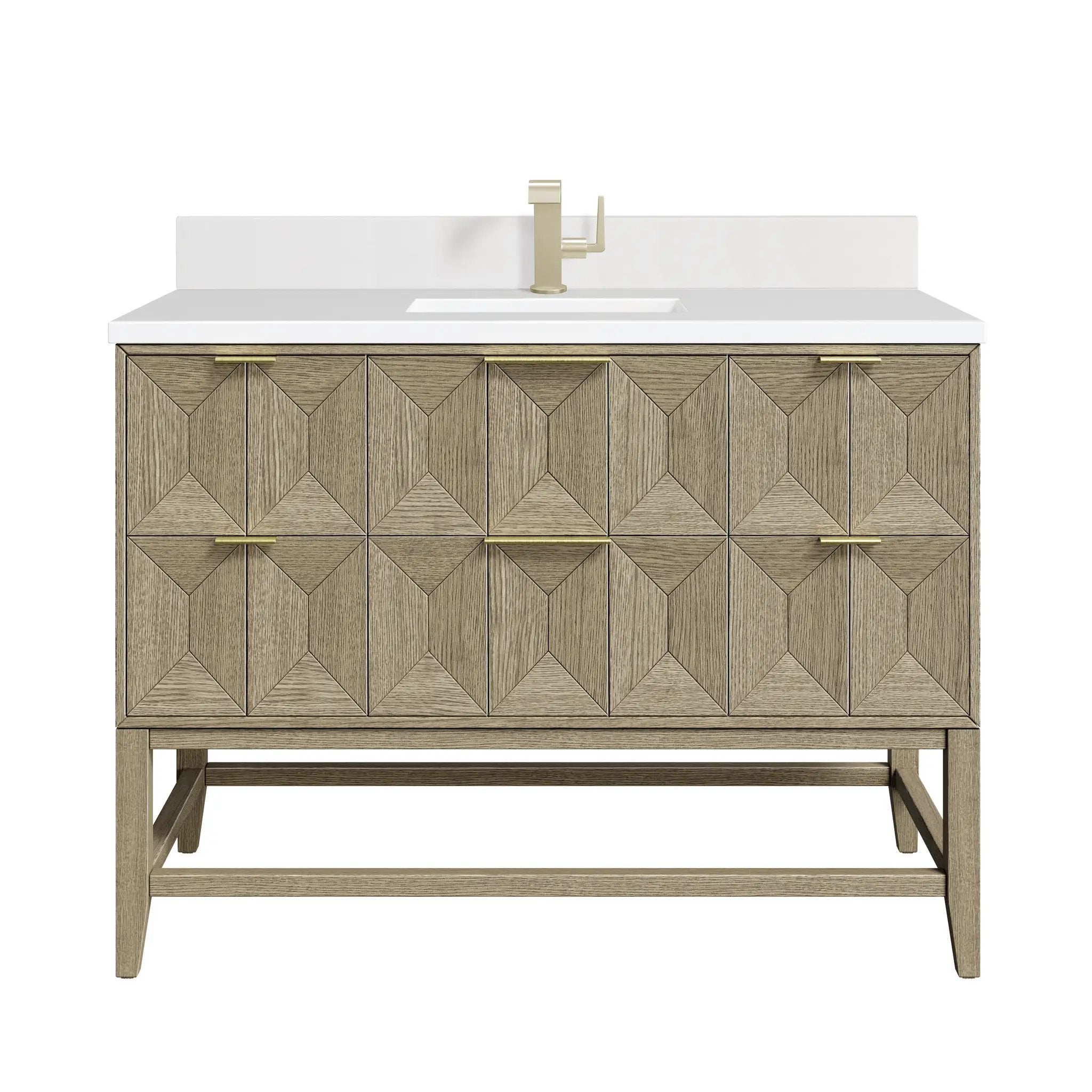 James Martin Emmeline 48" Single Vanity Set - Pebble Oak by James Martin Vanities