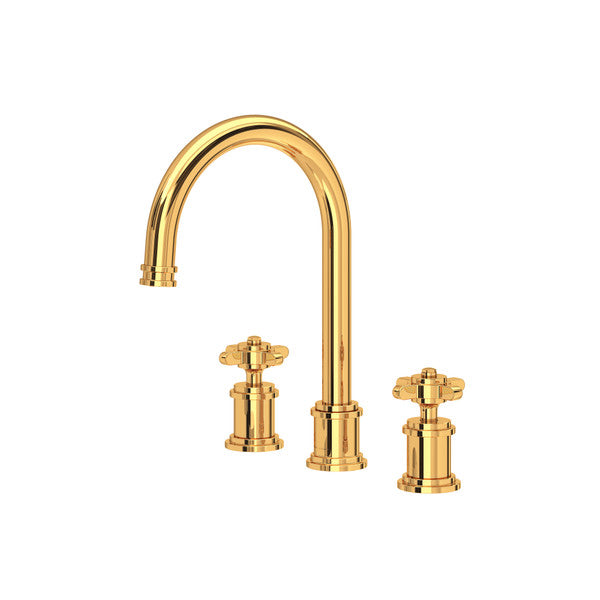 Rohl Perrin & Rowe Armstrong Widespread Lavatory Faucet with C-Spout