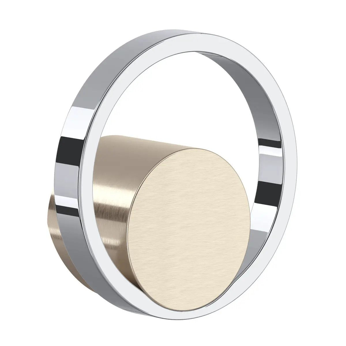 satin nickel/polished chrome faucet handle