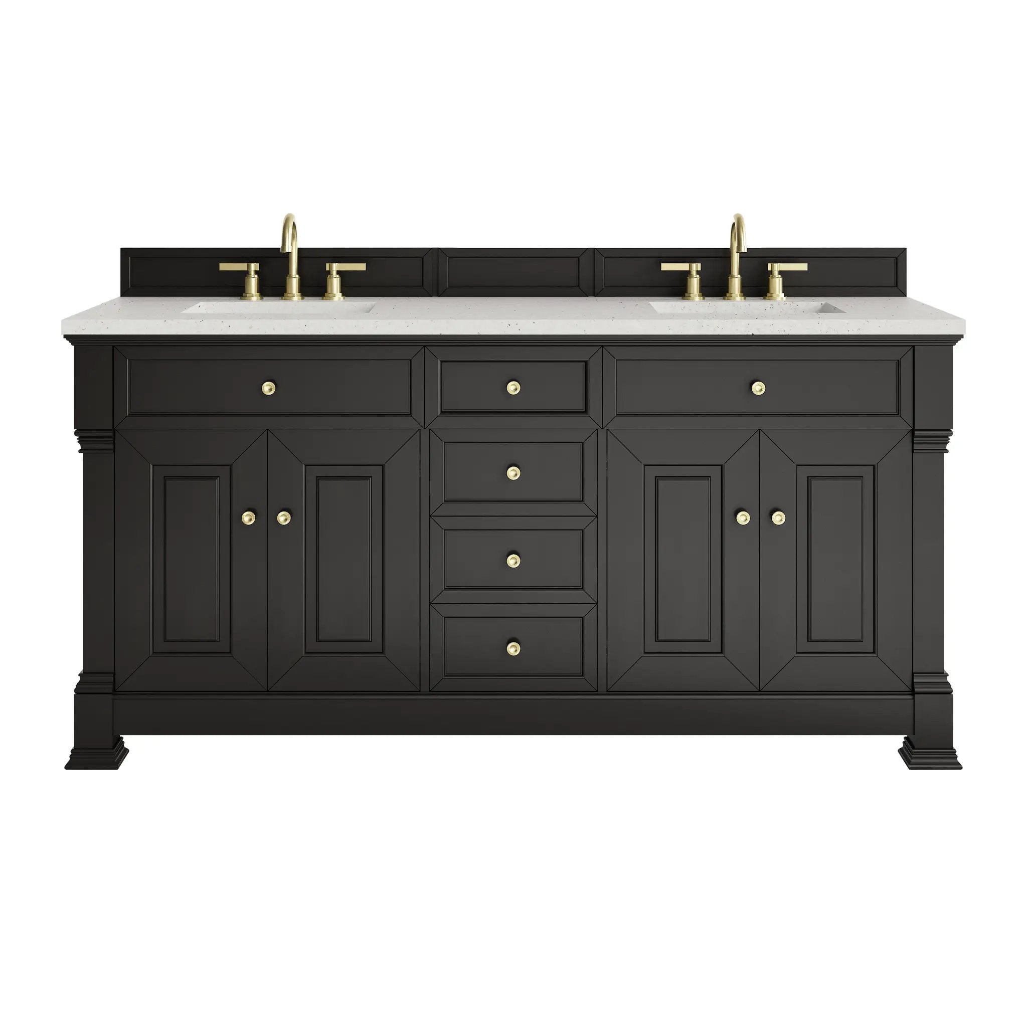 James Martin Brookfield 72" Double Vanity Set - Black Onyx by James Martin Vanities