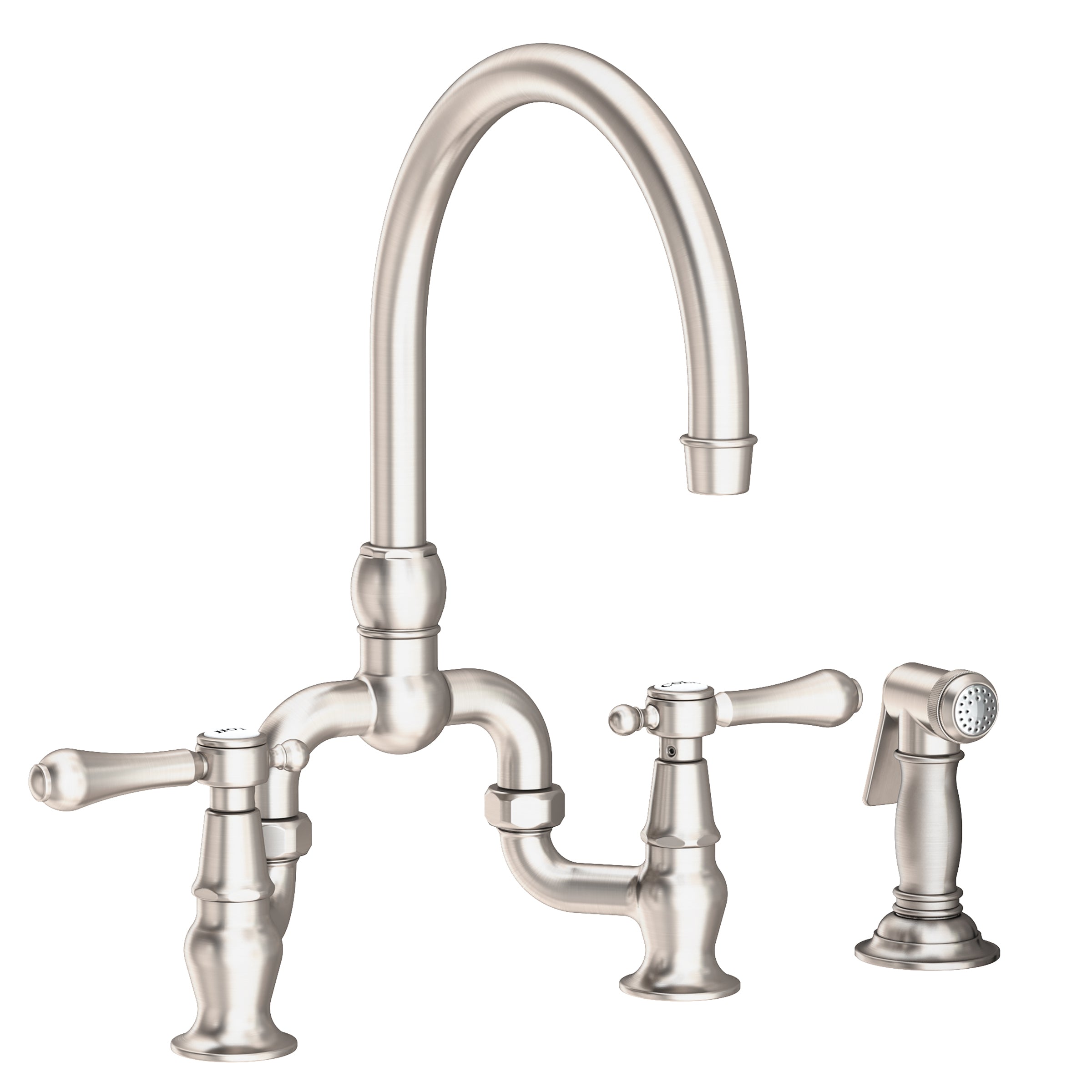 Newport Brass Chesterfield Kitchen Bridge Faucet with Side Spray