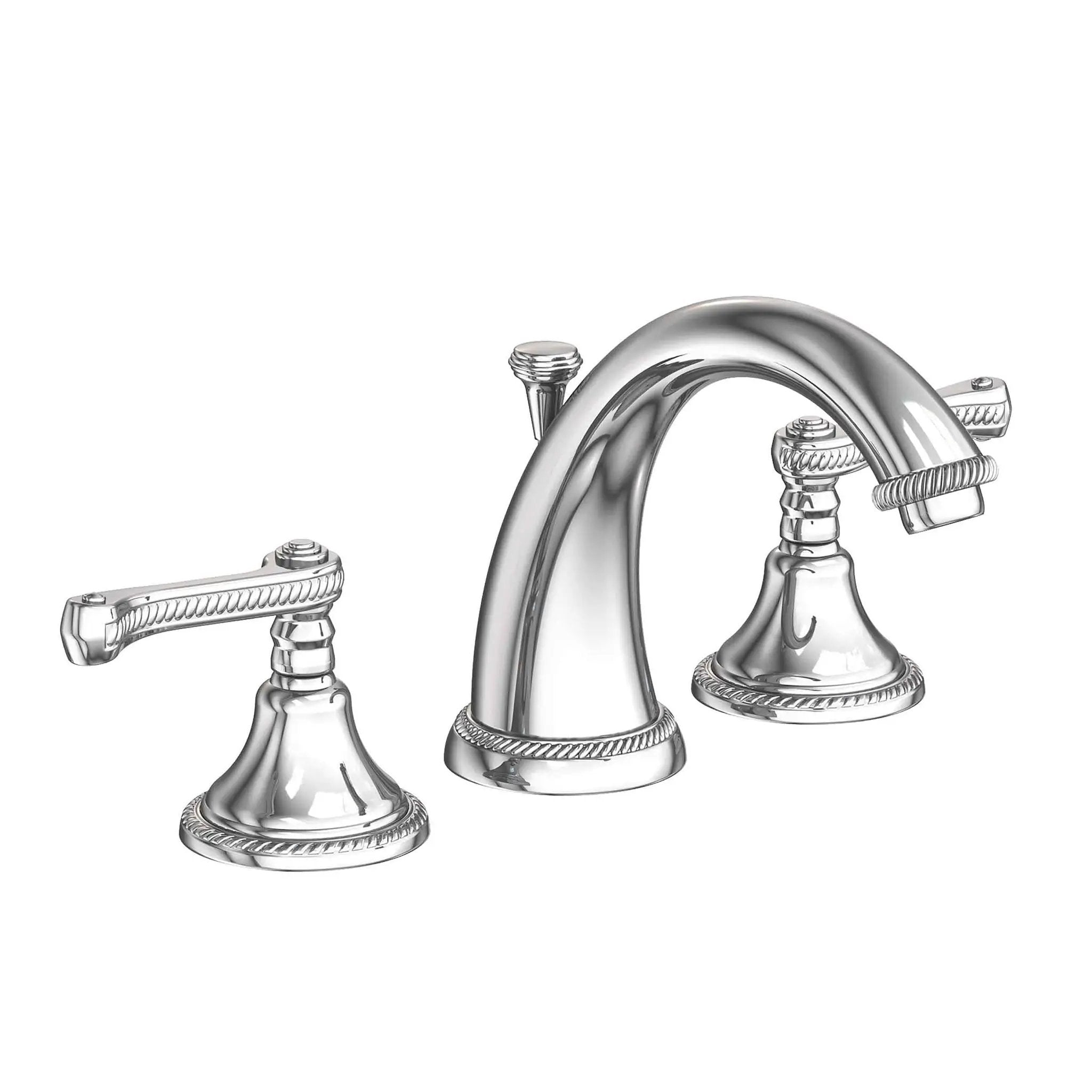 polished chrome lavatory faucet