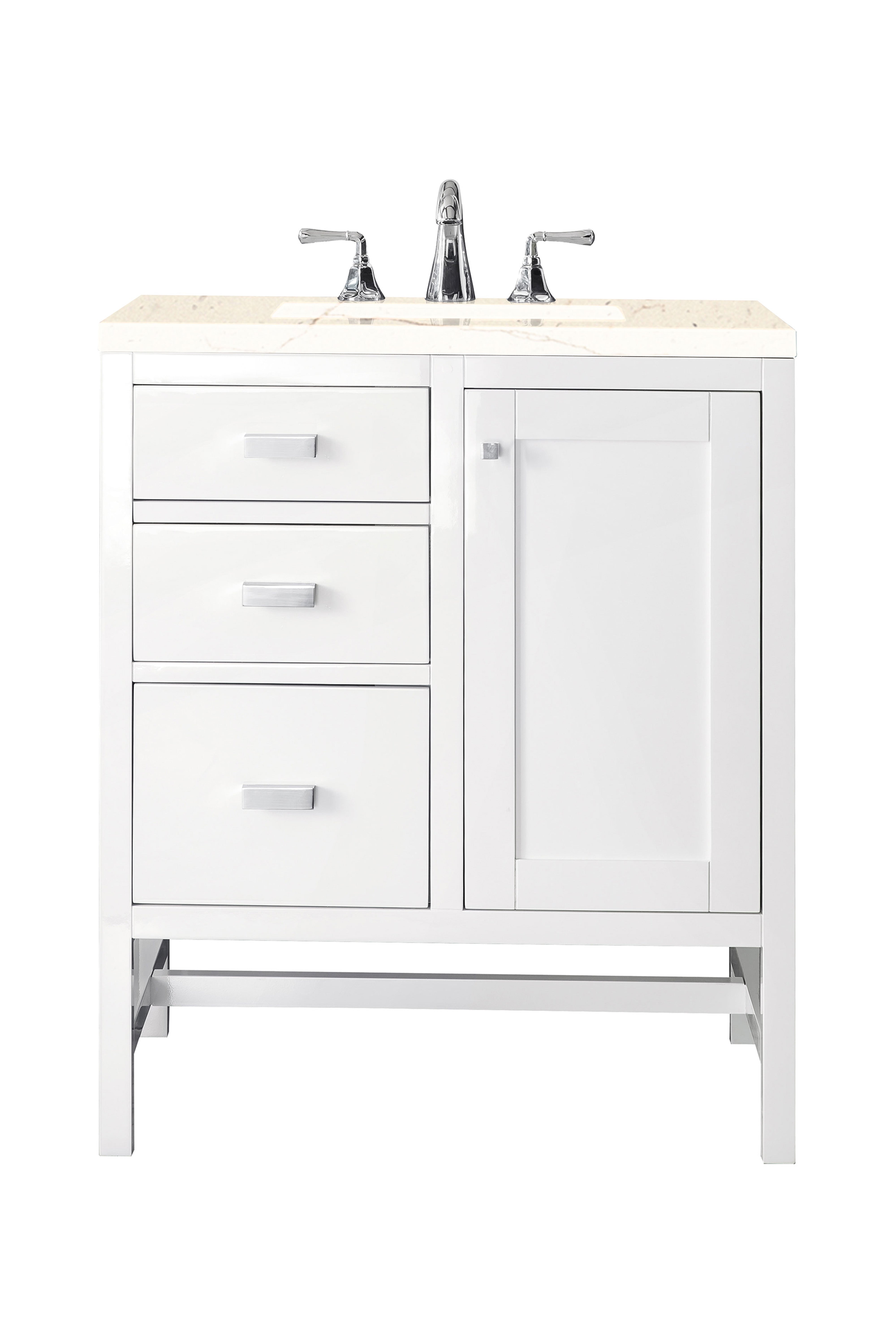 James Martin Vanities Addison 30" Single Vanity - Glossy White
