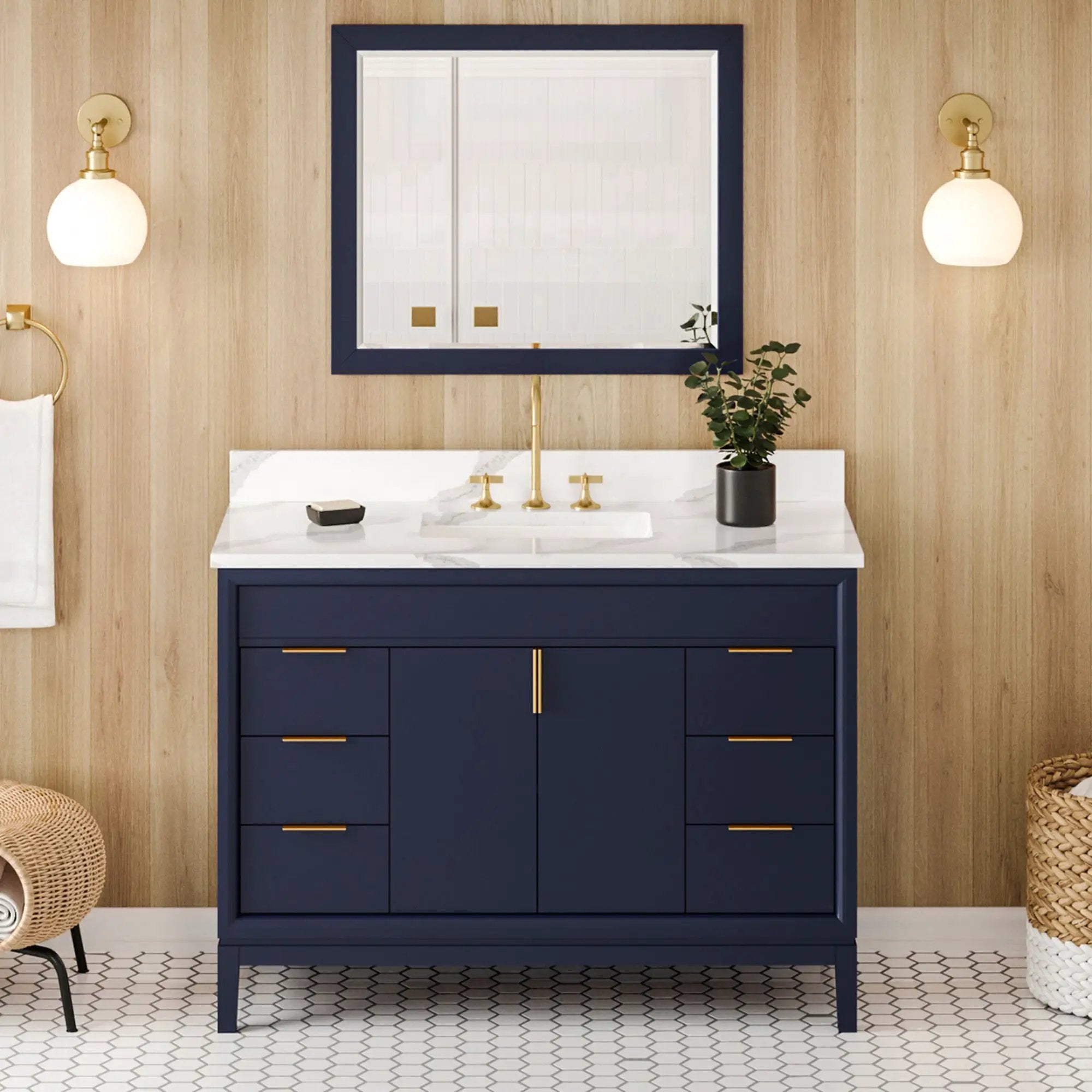 Jeffrey Alexander 48" Theodora Vanity Set by Jeffrey Alexander