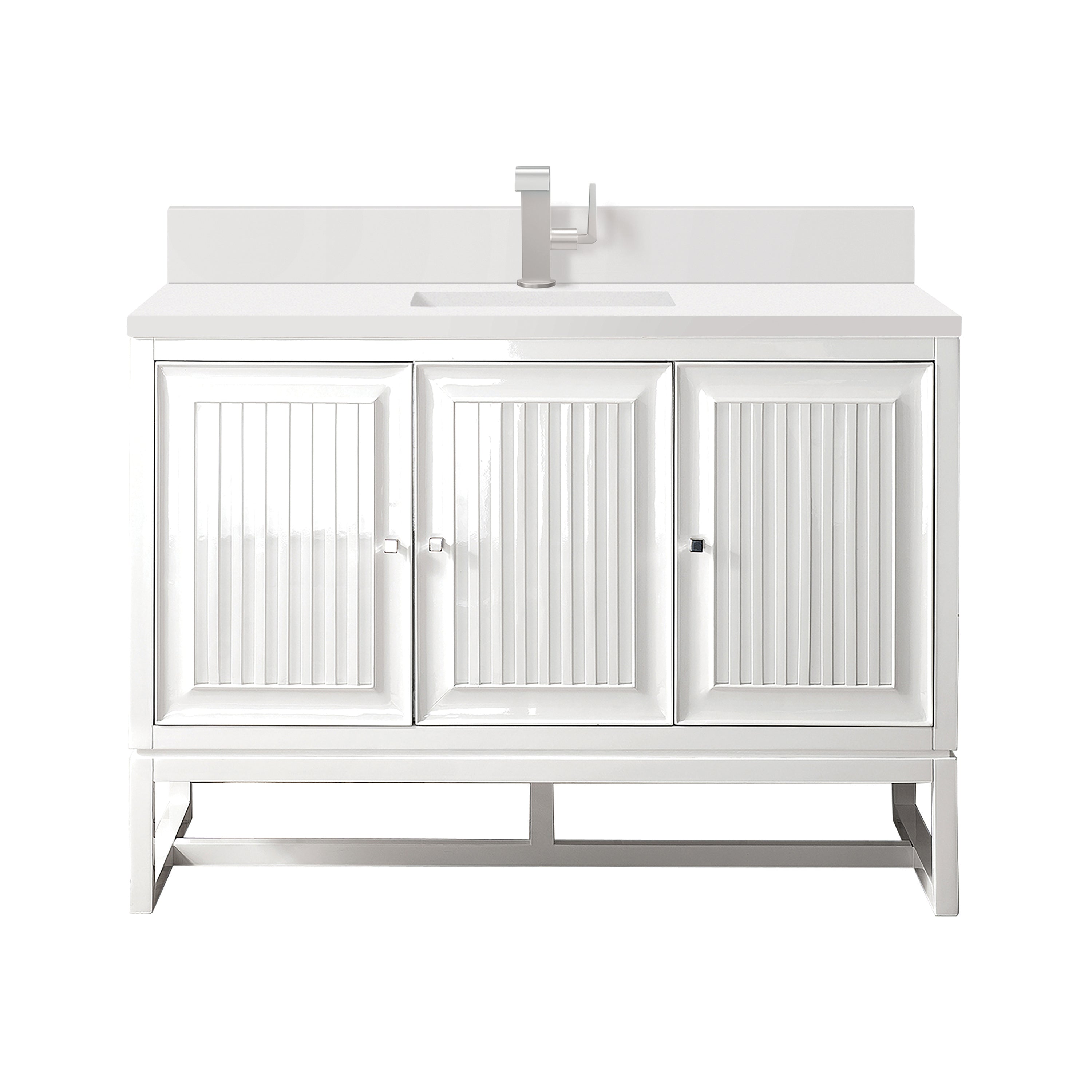 James Martin Vanities Athens 48" Single Vanity - Glossy White