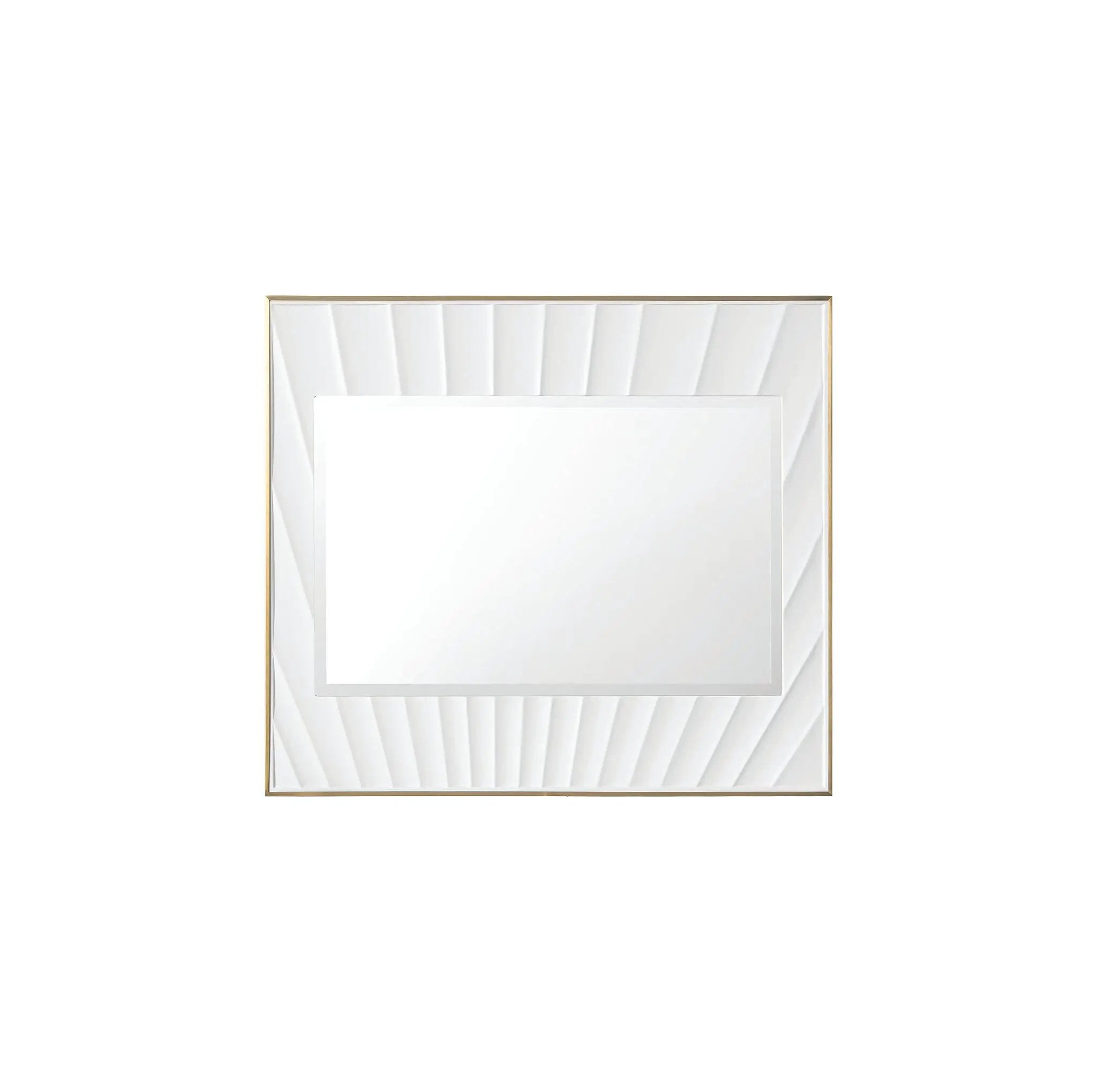 matte white with gold mirror