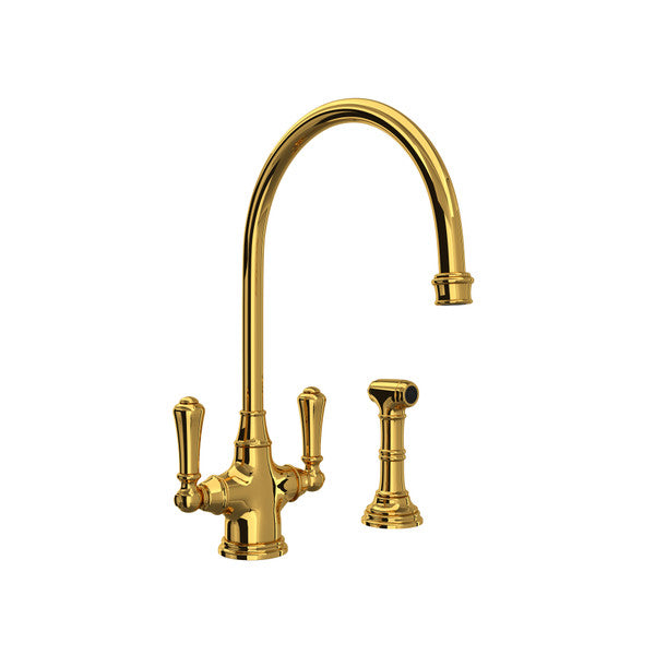 Rohl Georgian Era Two Handle Kitchen Faucet with Side Spray by Rohl