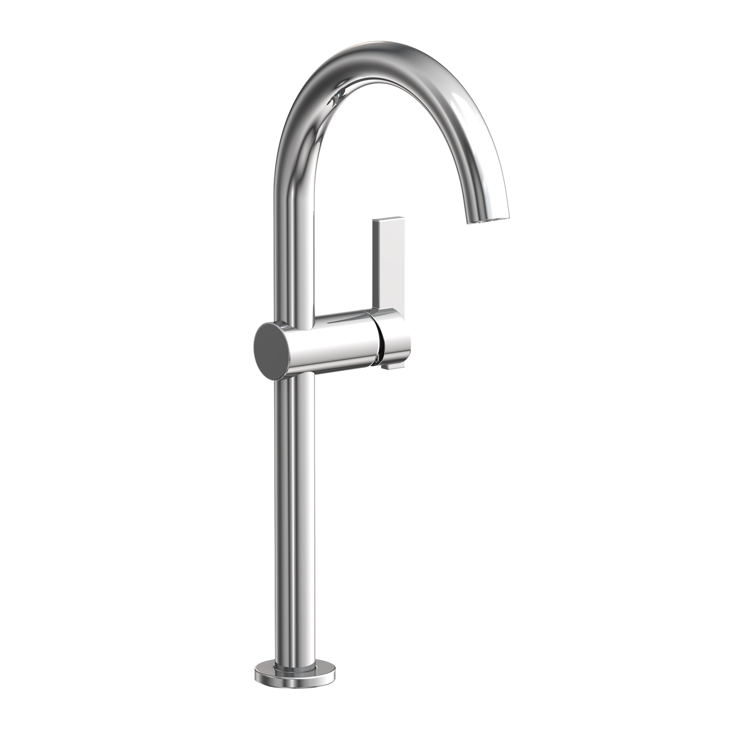polished chrome vessel faucet