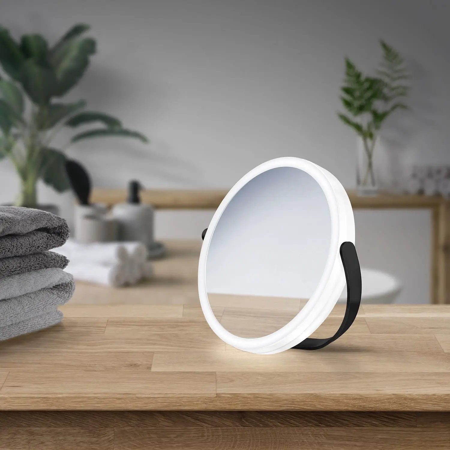 chromed table mirror
