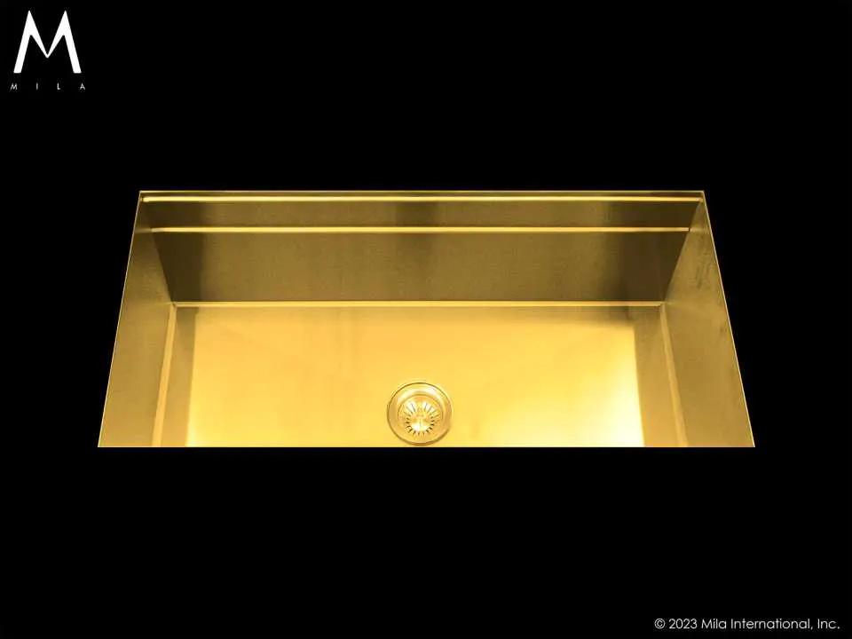 MILA WORKSTATION Single Bowl Under-Mount 33 x 18.5 Kitchen Sink by Mila International
