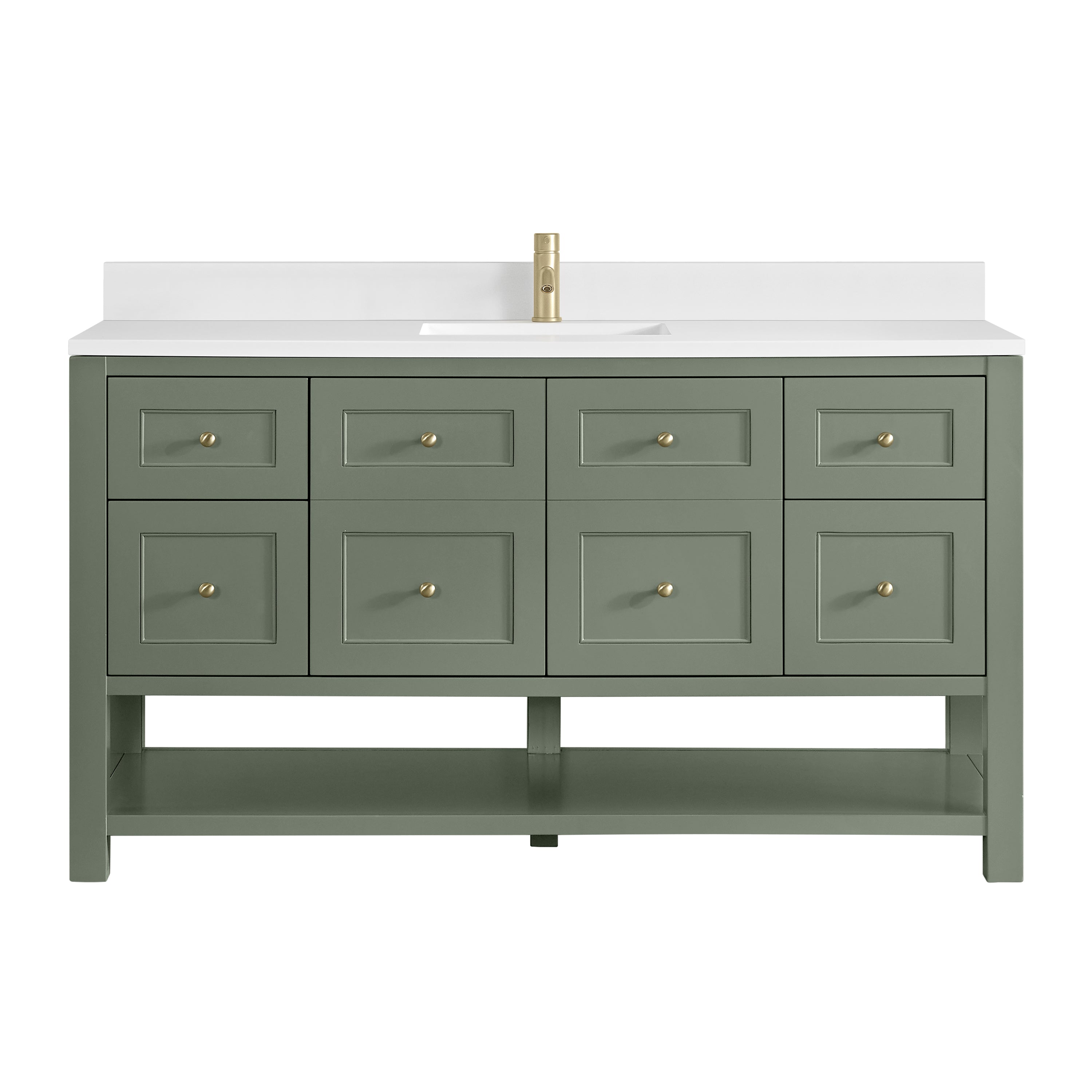James Martin Vanities Breckenridge 60" Single Vanity - Smokey Celadon