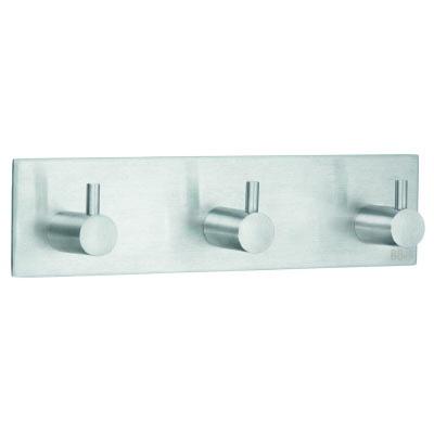 brushed stainless steel triple hook