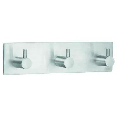 brushed stainless steel triple hook