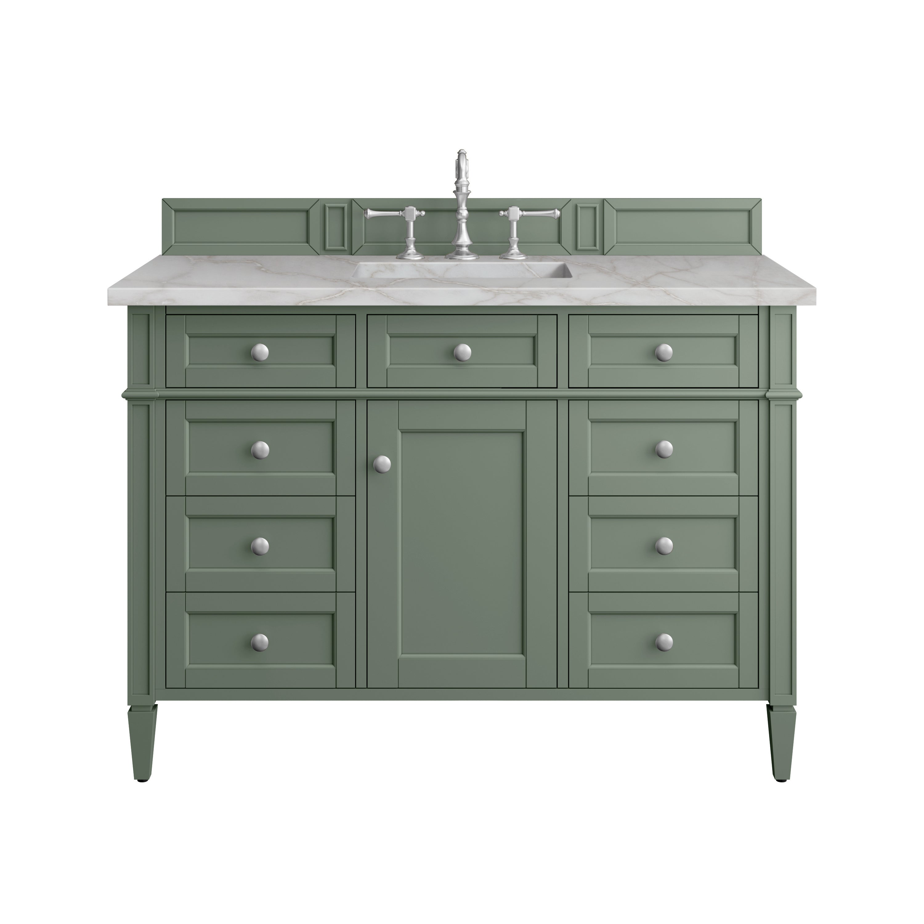 James Martin Vanities Brittany 48" Single Vanity - Smokey Celadon