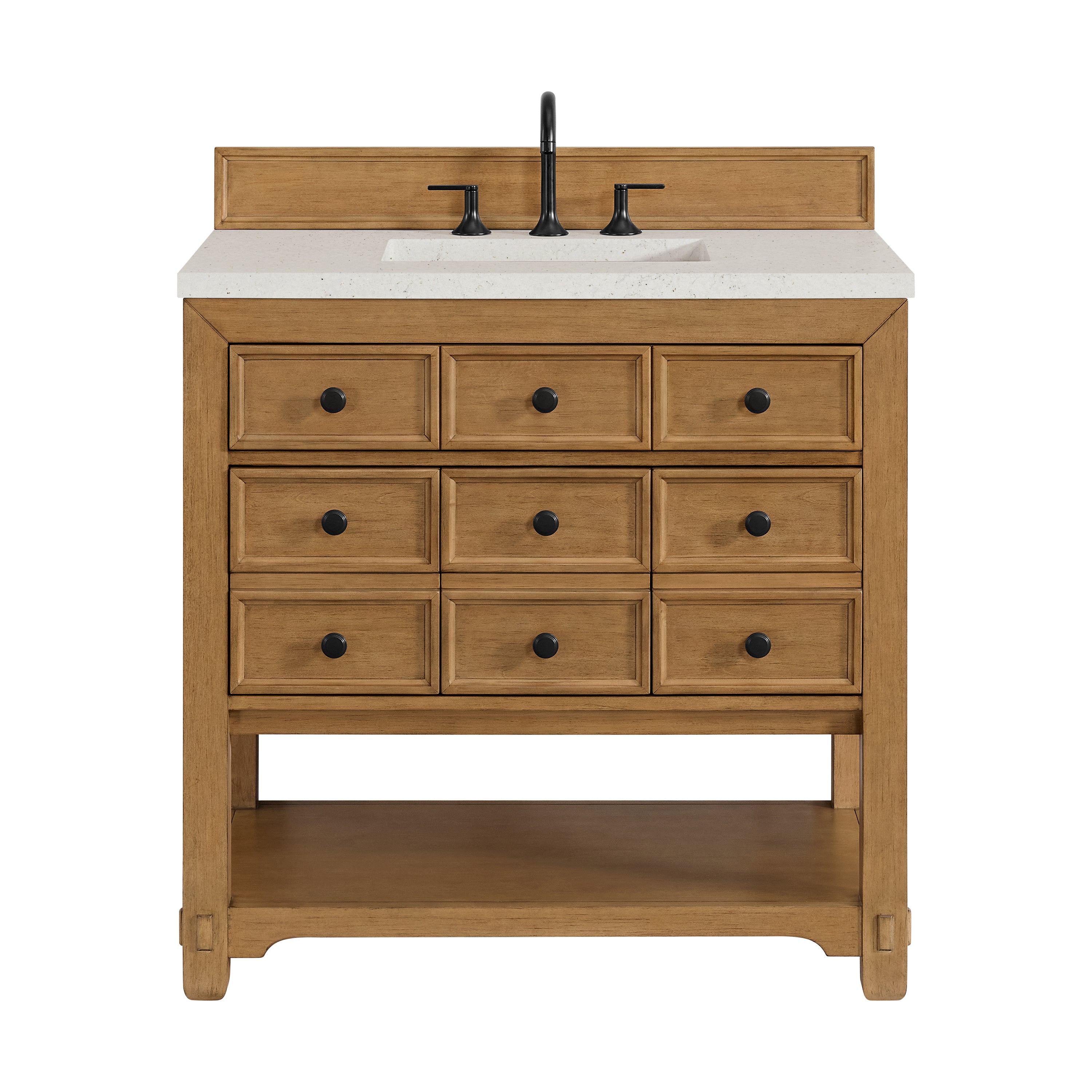 James Martin Vanities Malibu 36" Single Vanity - Amber Birch